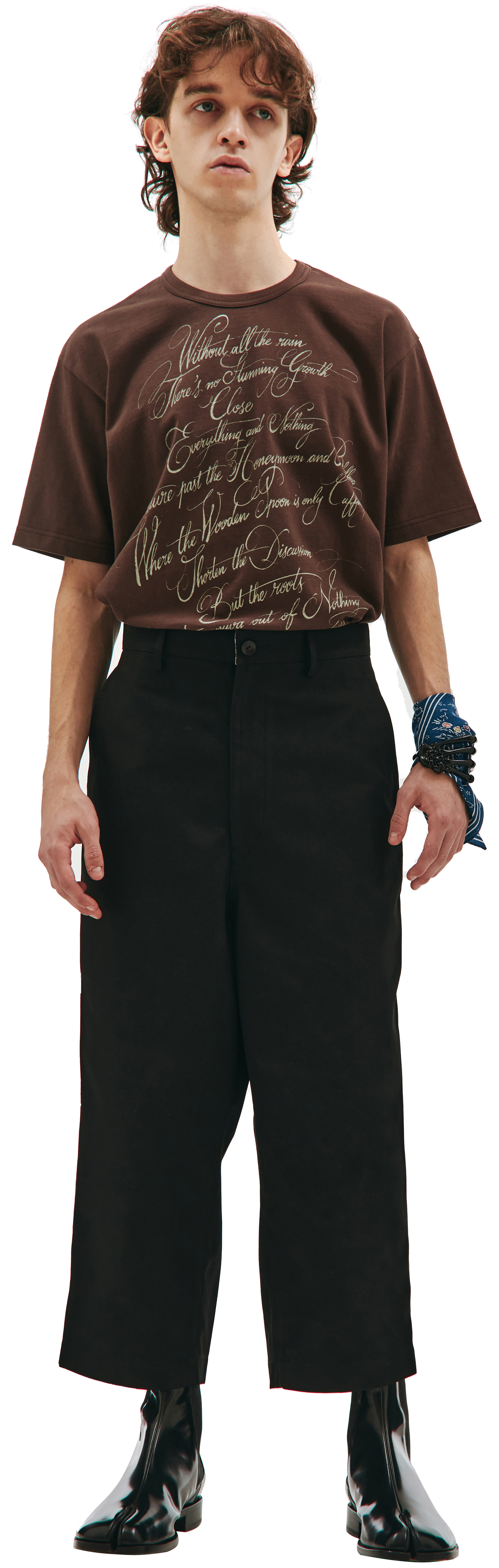 Junya Watanabe Укороченные брюки черного цвета