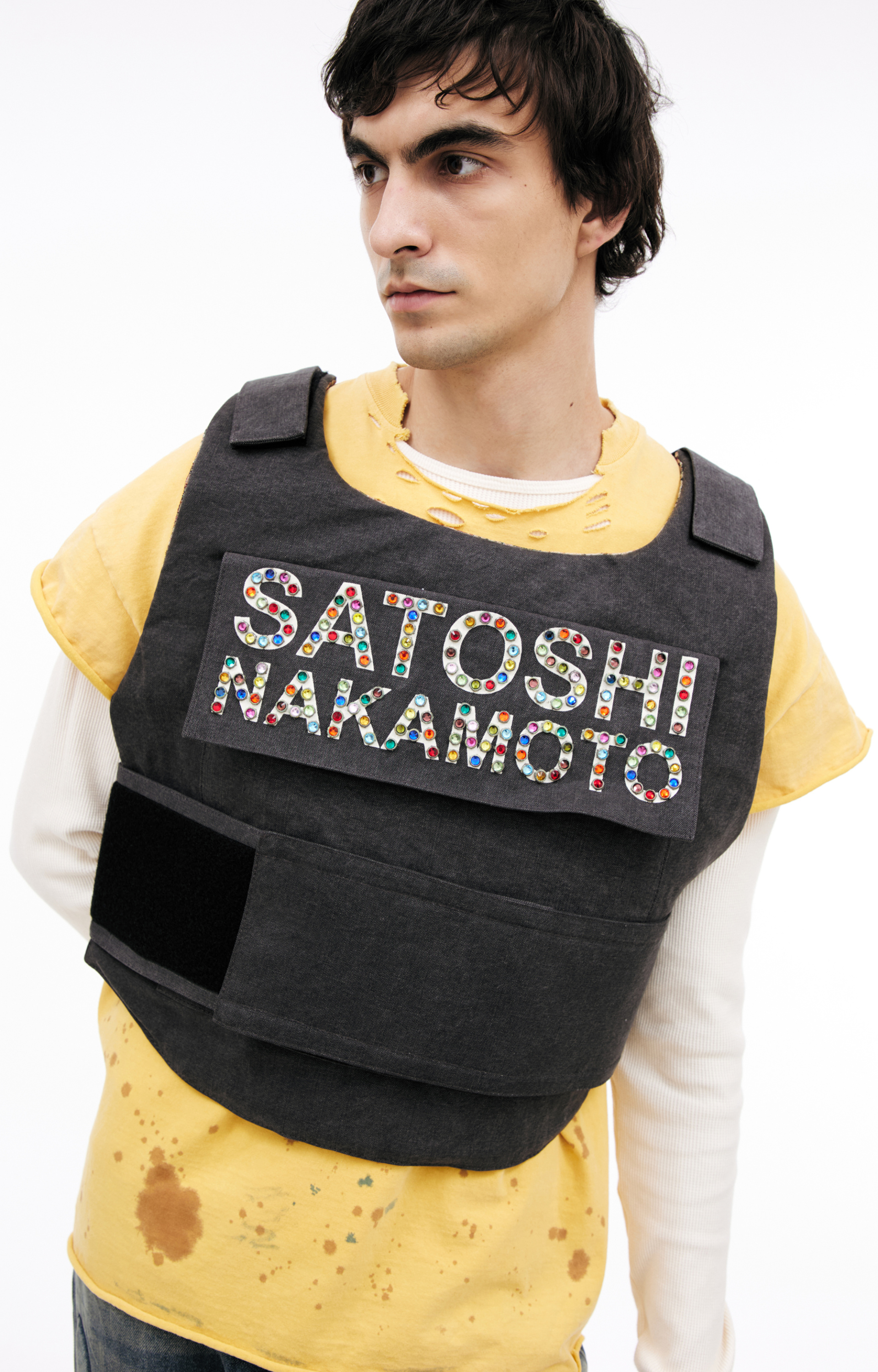 Satoshi Nakamoto Жилет с логотипом из кристаллов
