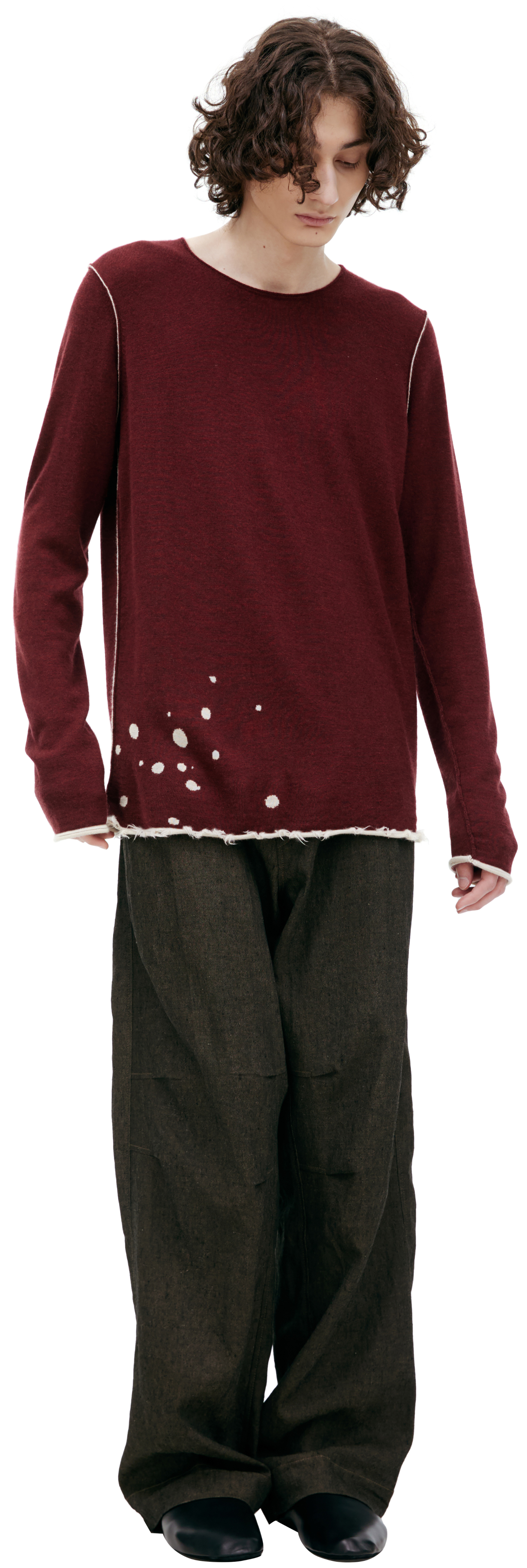 Ziggy Chen Свитер с эффектом краски