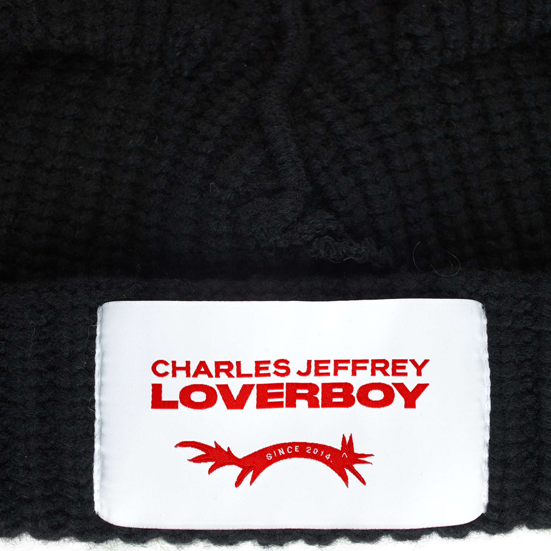 CHARLES JEFFREY LOVERBOY Вязаная шапка с маленькими ушами и патчем