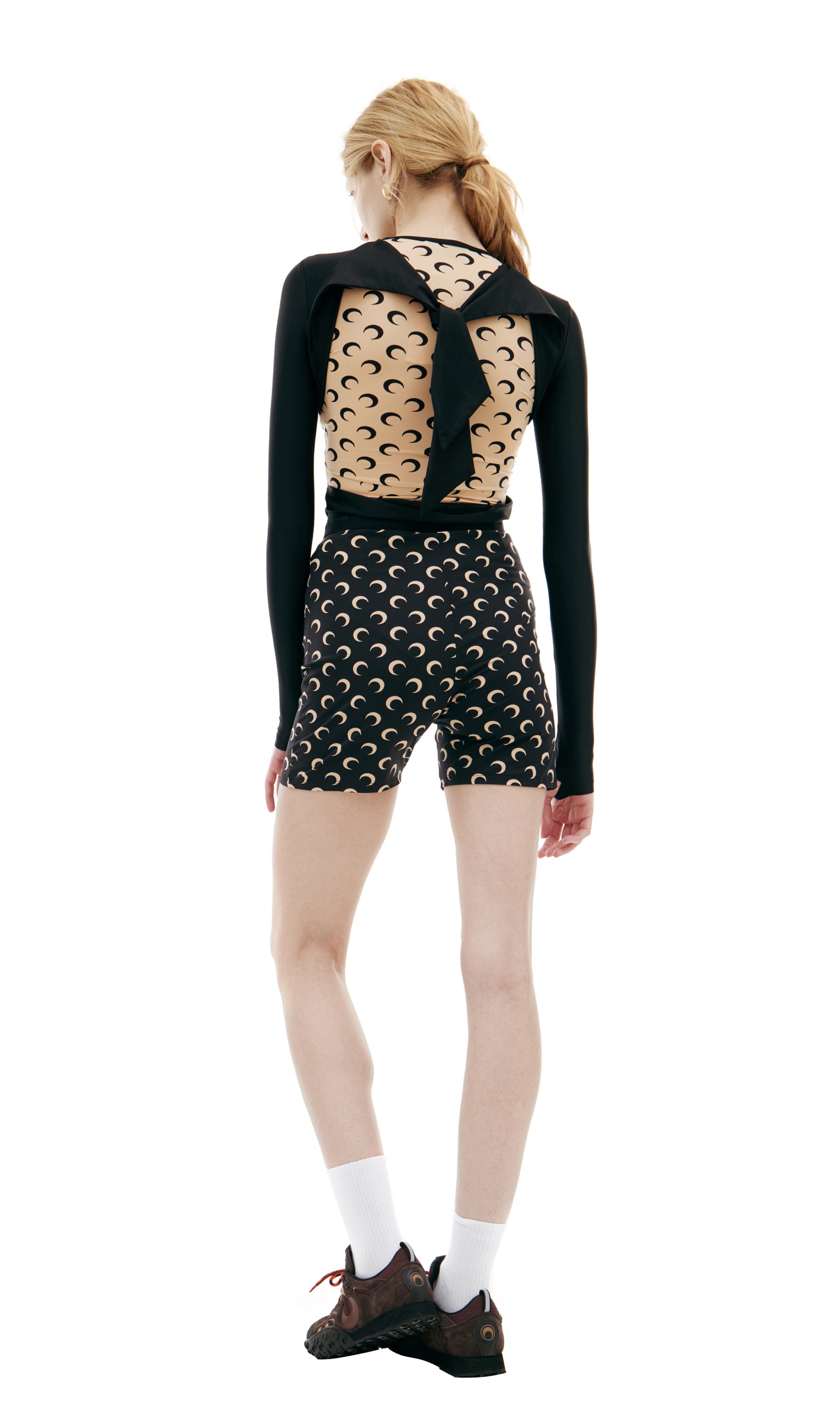 MARINE SERRE Шорты с монопринтом Moon