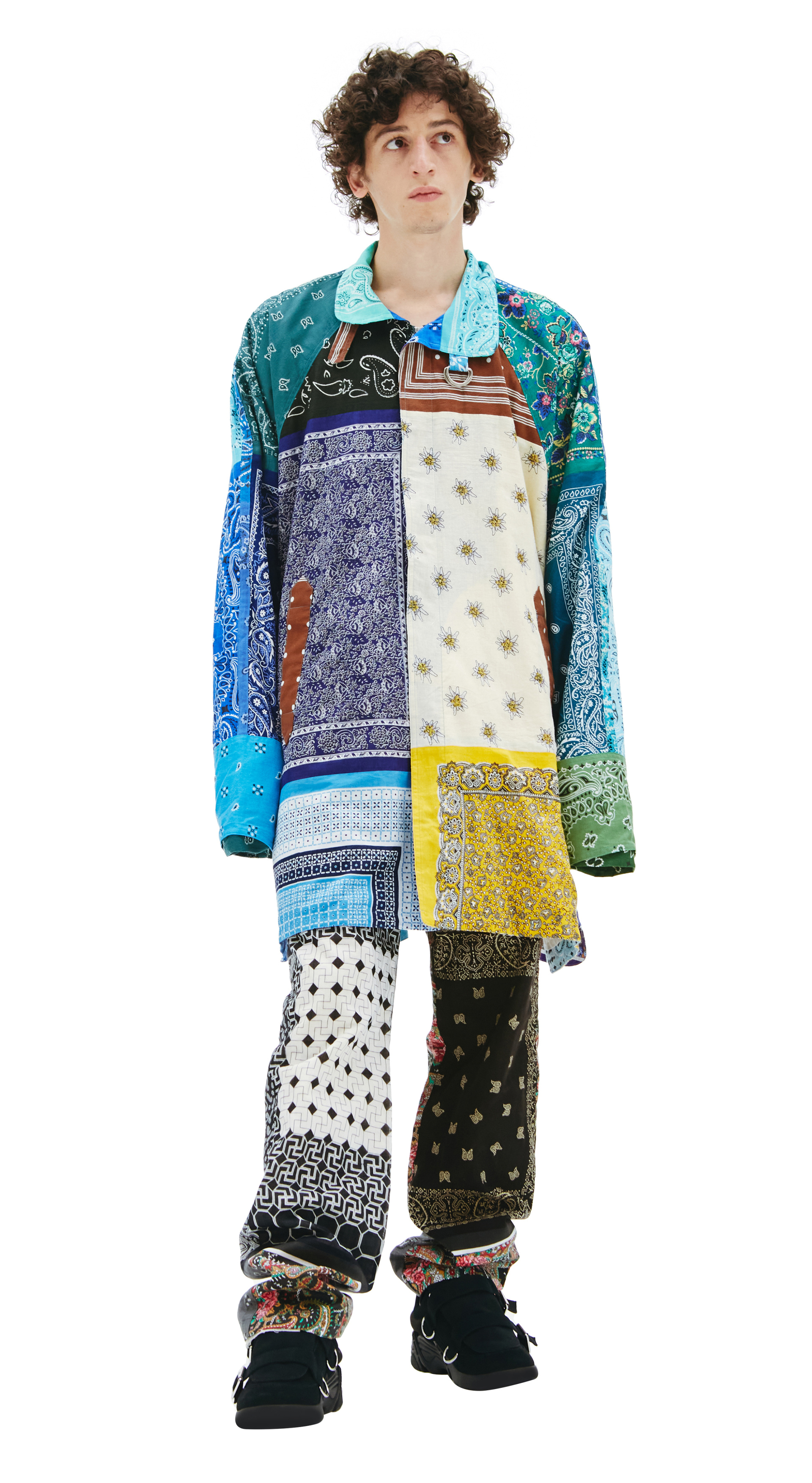 Children of the discordance Оверсайз куртка с нашивками из бандан