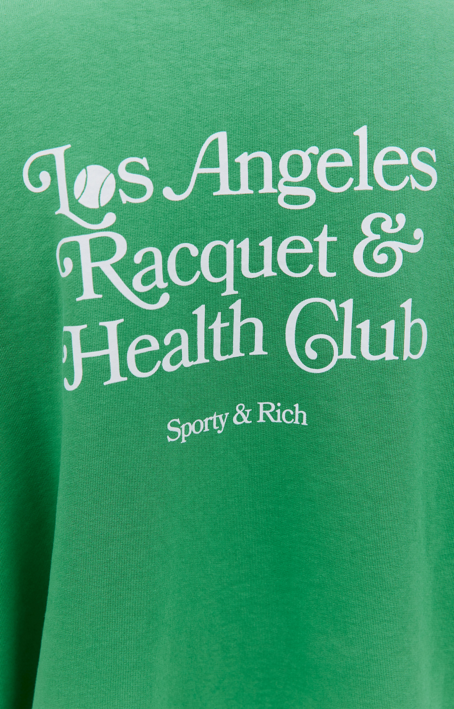 SPORTY & RICH Зеленый свитшот с принтом  \'LA Racquet\'
