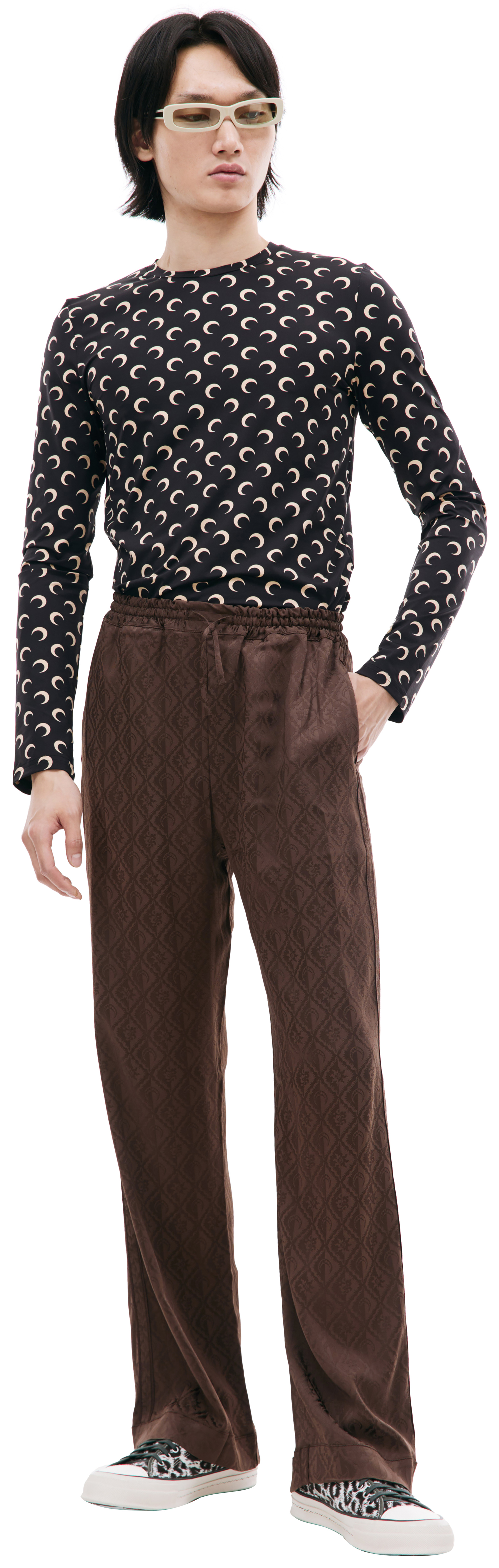 MARINE SERRE Прямые брюки на резинке