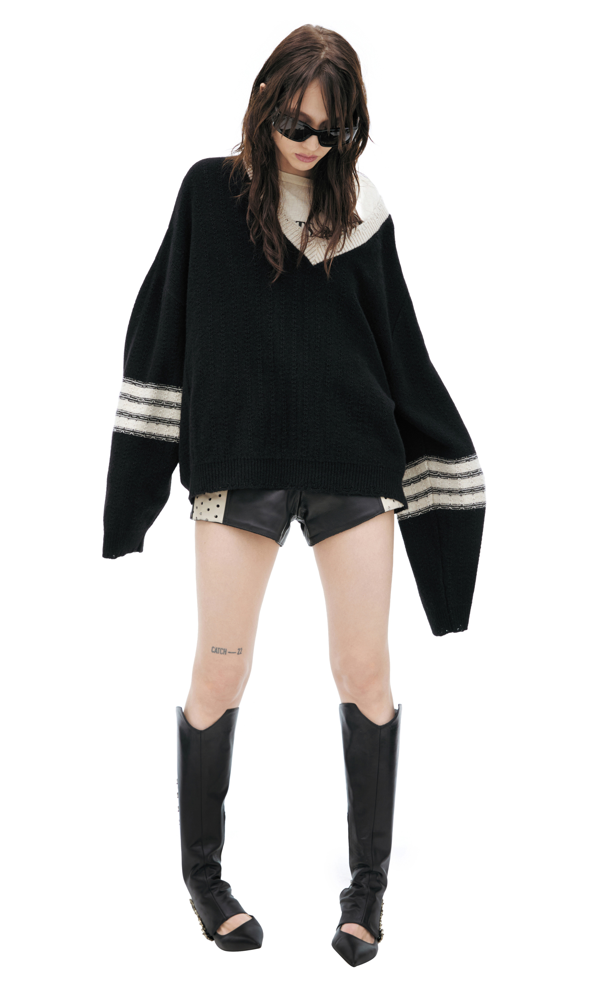 Enfants Riches Déprimés Кашемировый свитер с V-образным вырезом