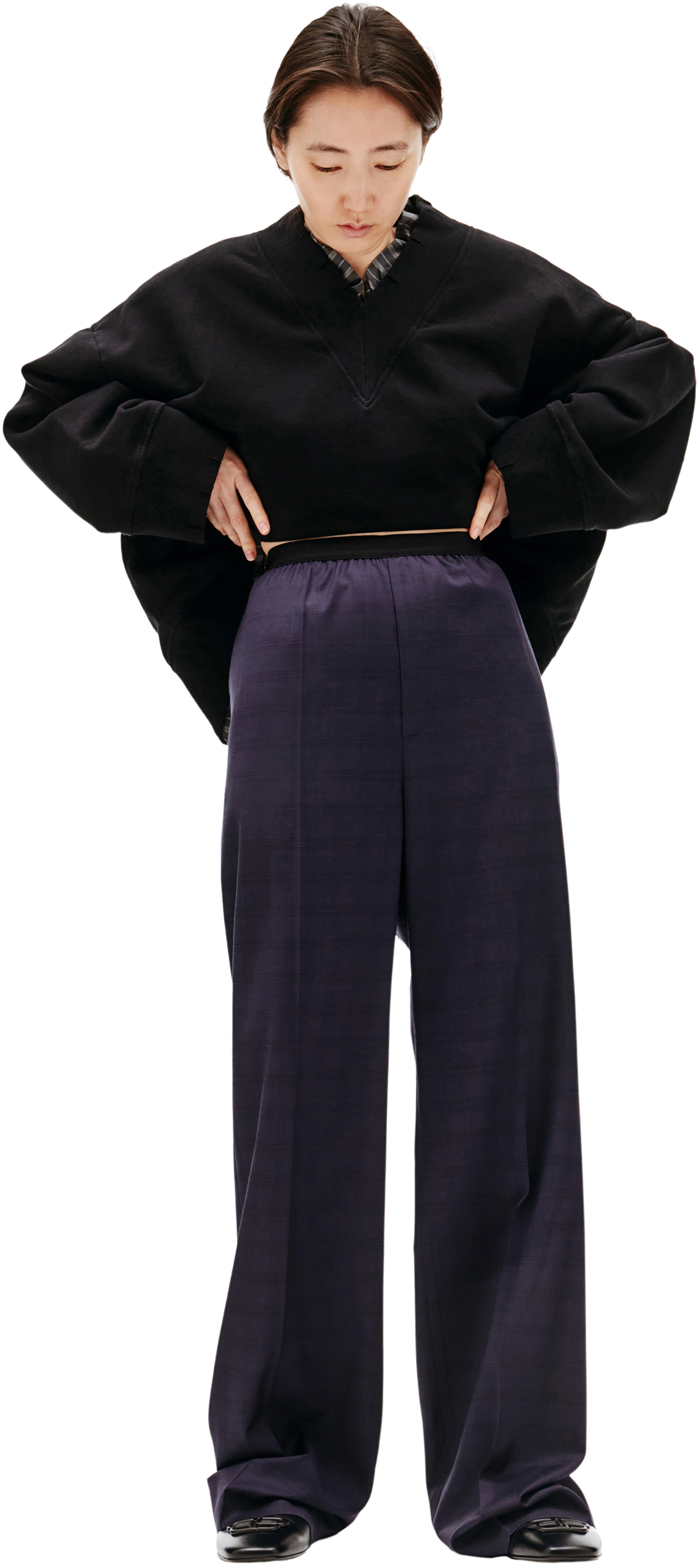 Balenciaga Брюки в клетку на резинке