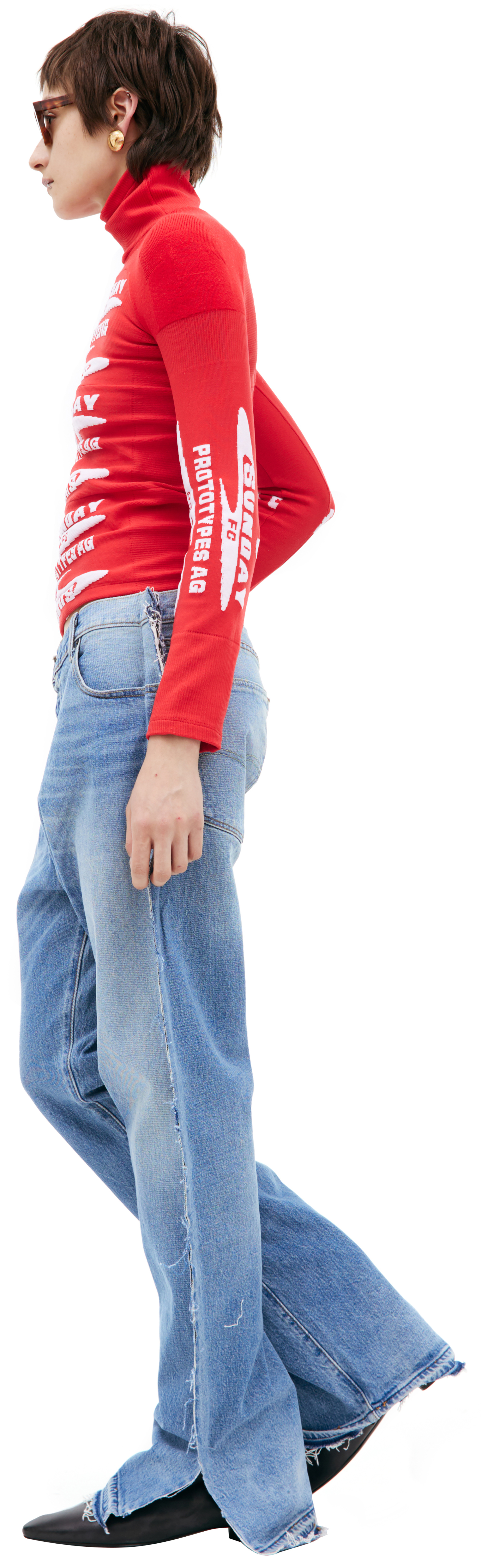 PROTOTYPES Джинсы в стиле пэчворк