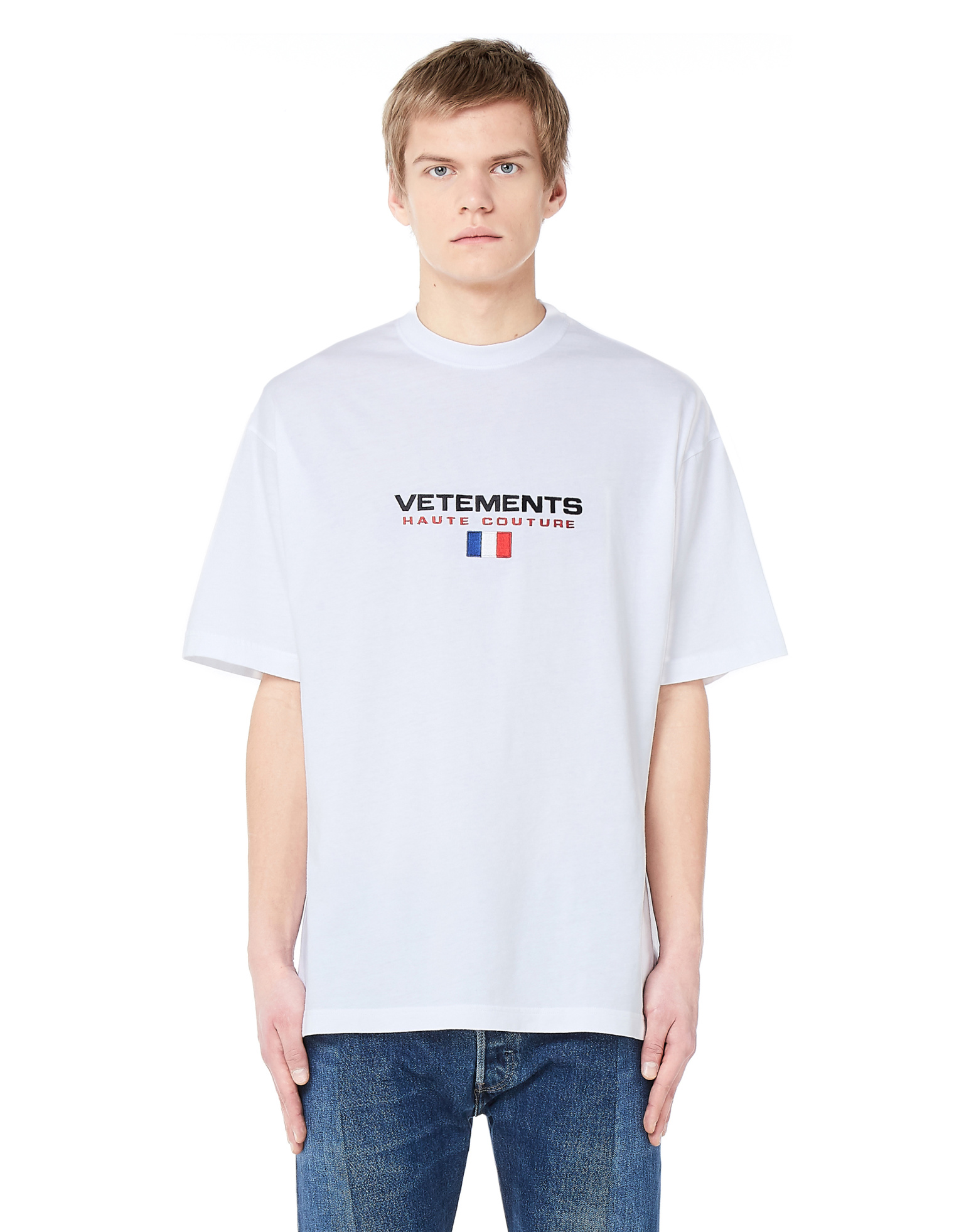 VETEMENTS Футболка с вышивкой Haute Couture