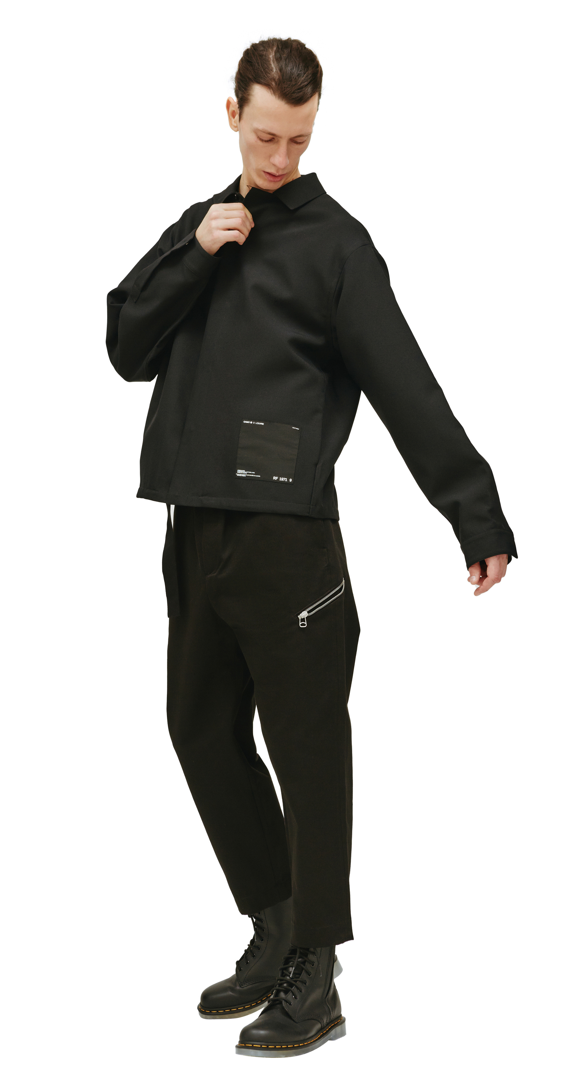 OAMC Рубашка OAMC x Louvre с шелковым патчем