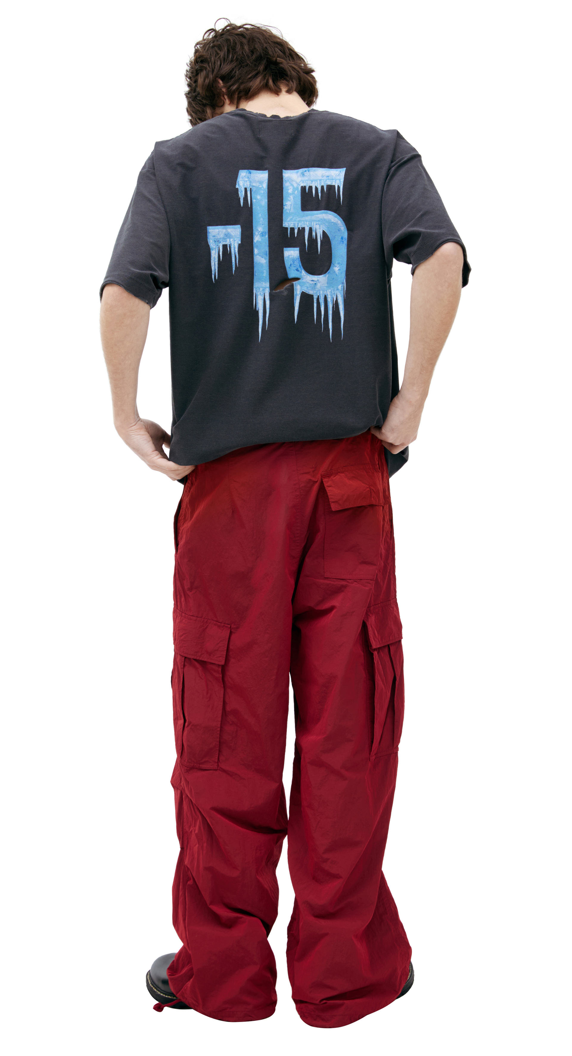 Doublet Красные брюки из нейлона