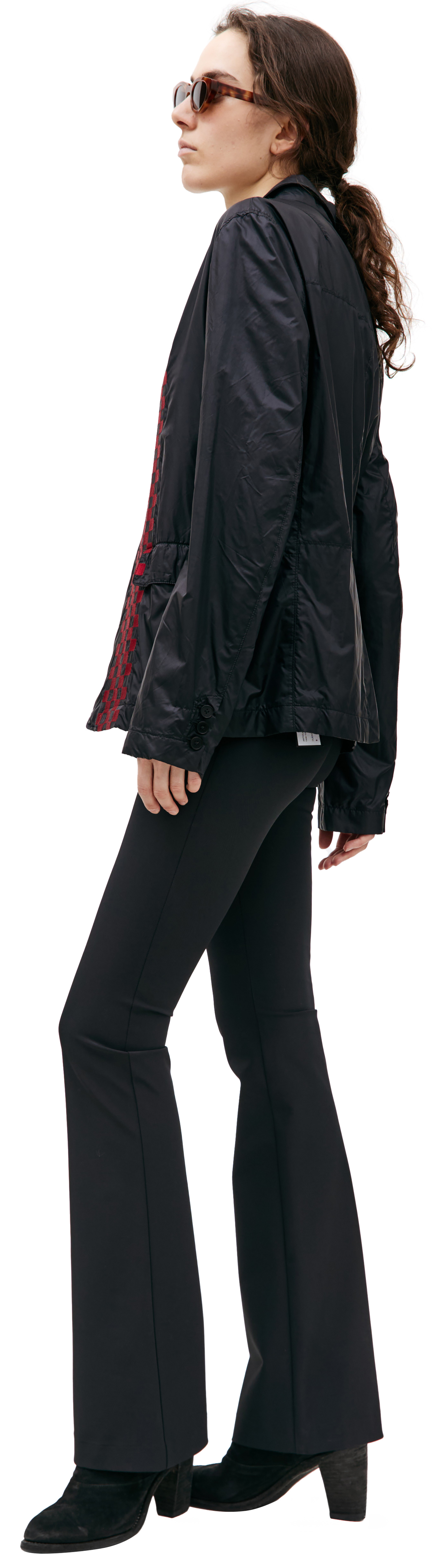 Haider Ackermann Черный жакет с вышивкой