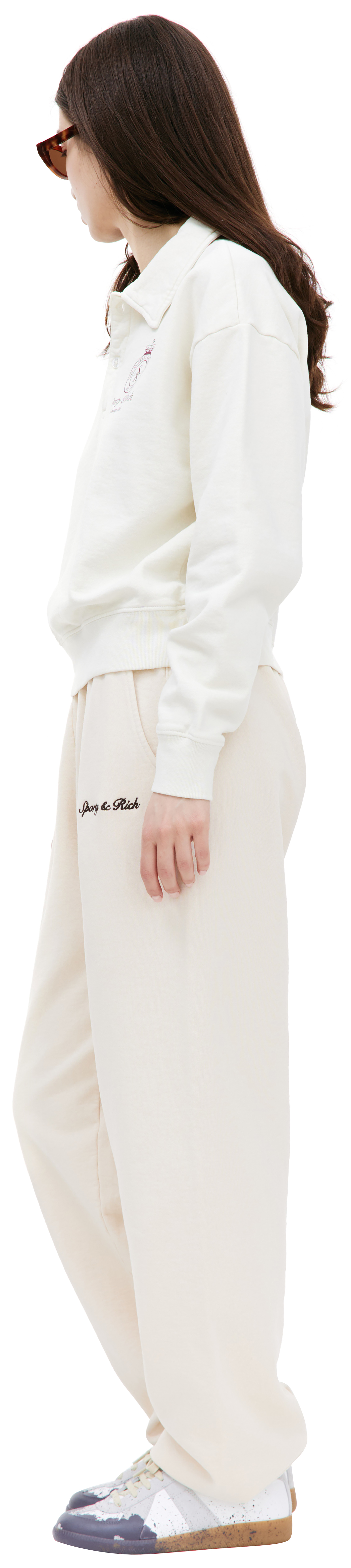 SPORTY & RICH Свитшот Crown с воротником поло