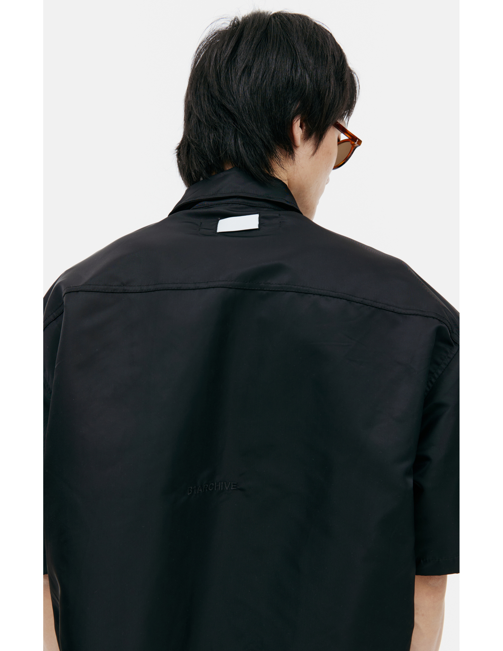 B1ARCHIVE Черная рубашка с коротким рукавом