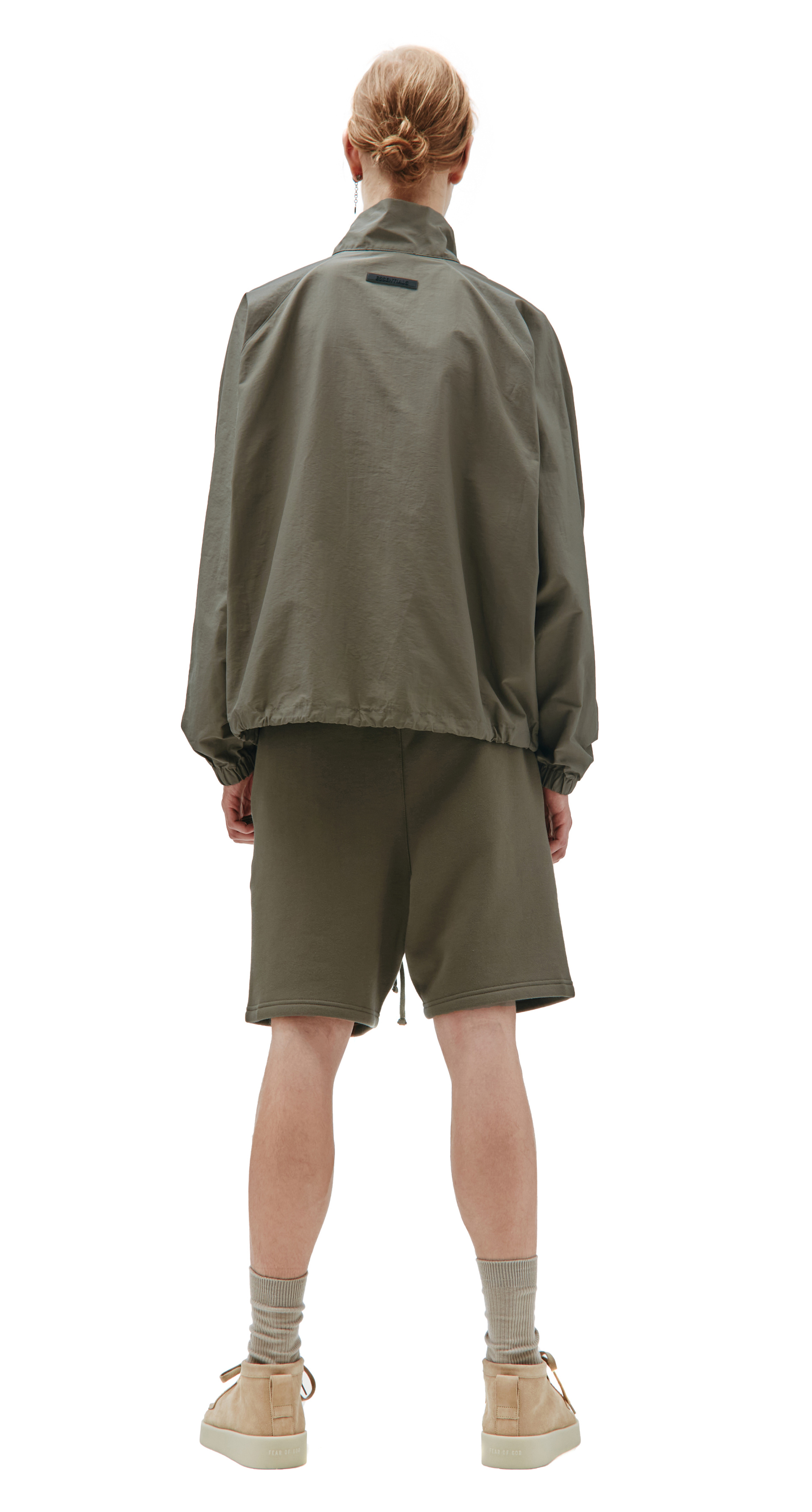 Fear of God Essentials Коричневый анорак на молнии с логотипом