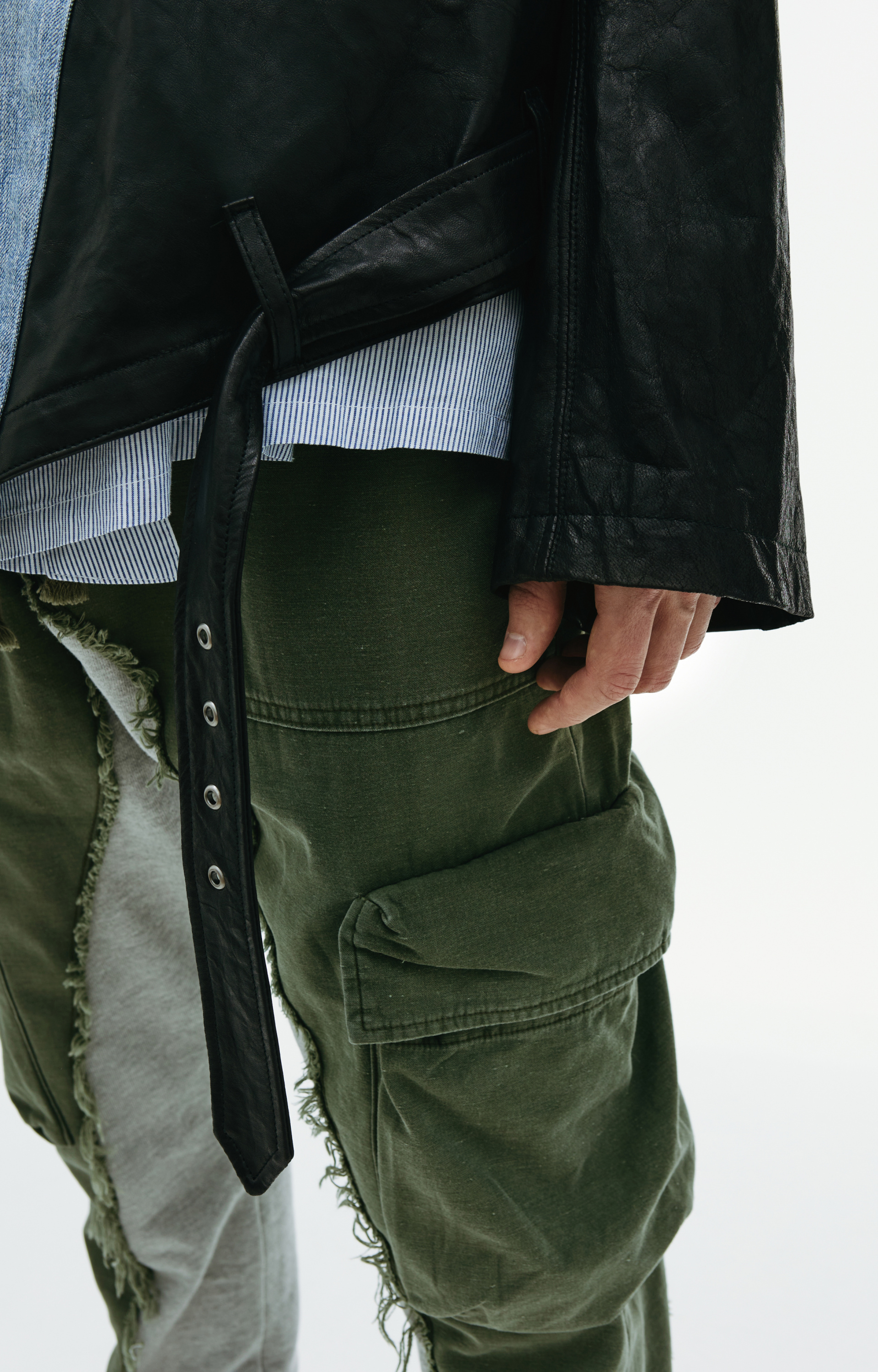 Greg Lauren Комбинированная куртка Brando