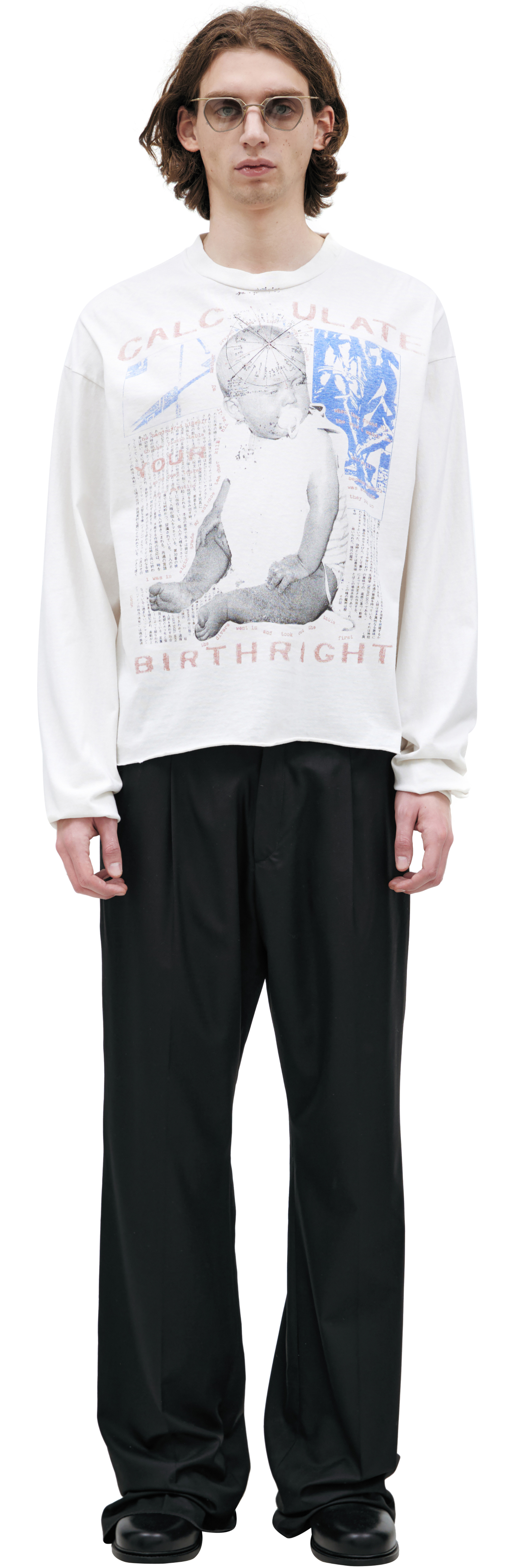 Enfants Riches Déprimés Белый лонгслив с принтом