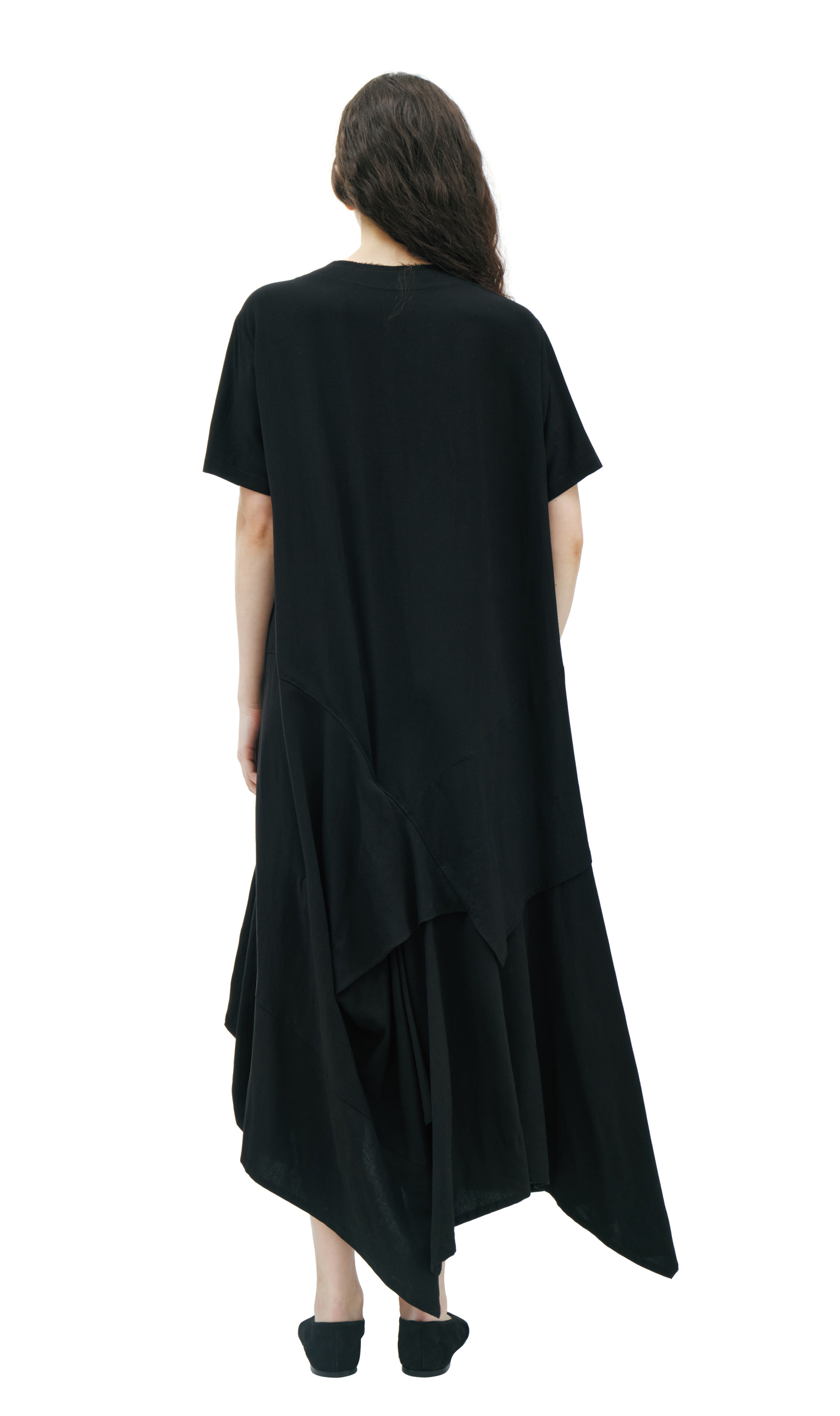 Yohji Yamamoto Черное платье на пуговицах