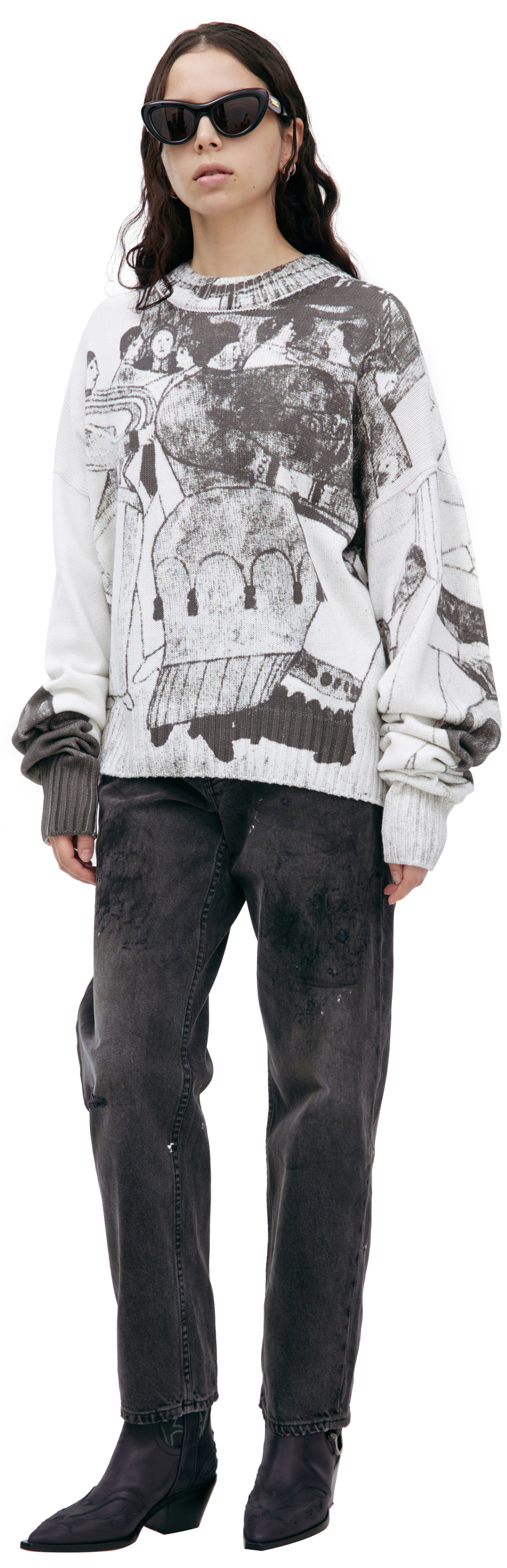 Enfants Riches Déprimés Вязаный свитер из хлопка