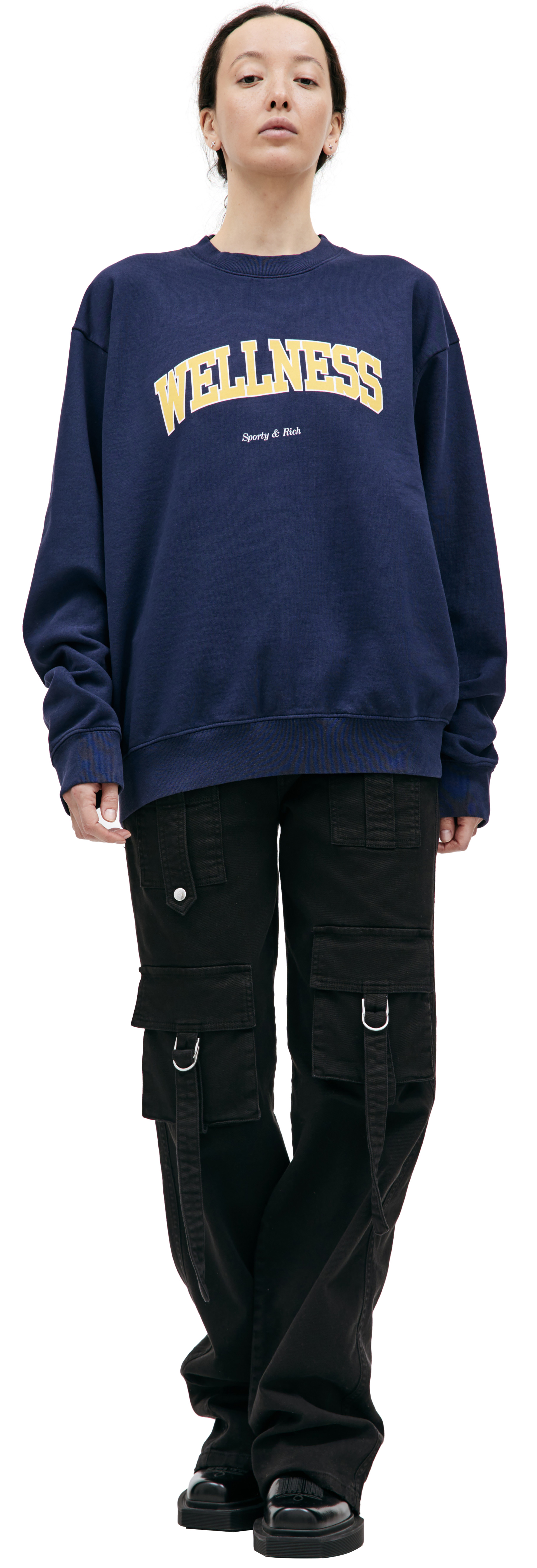 SPORTY & RICH Свитшот с принтом Wellness