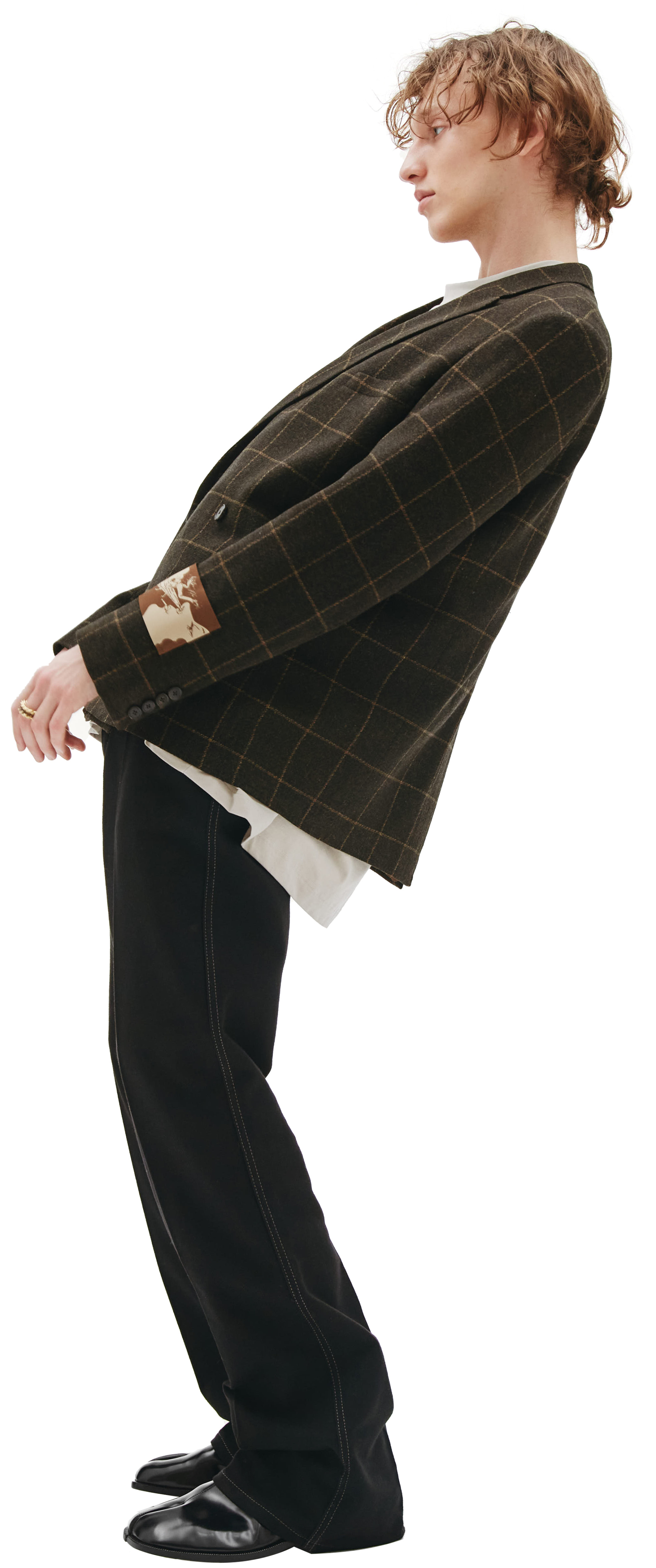 Enfants Riches Déprimés Двубортный пиджак из шерсти в клетку