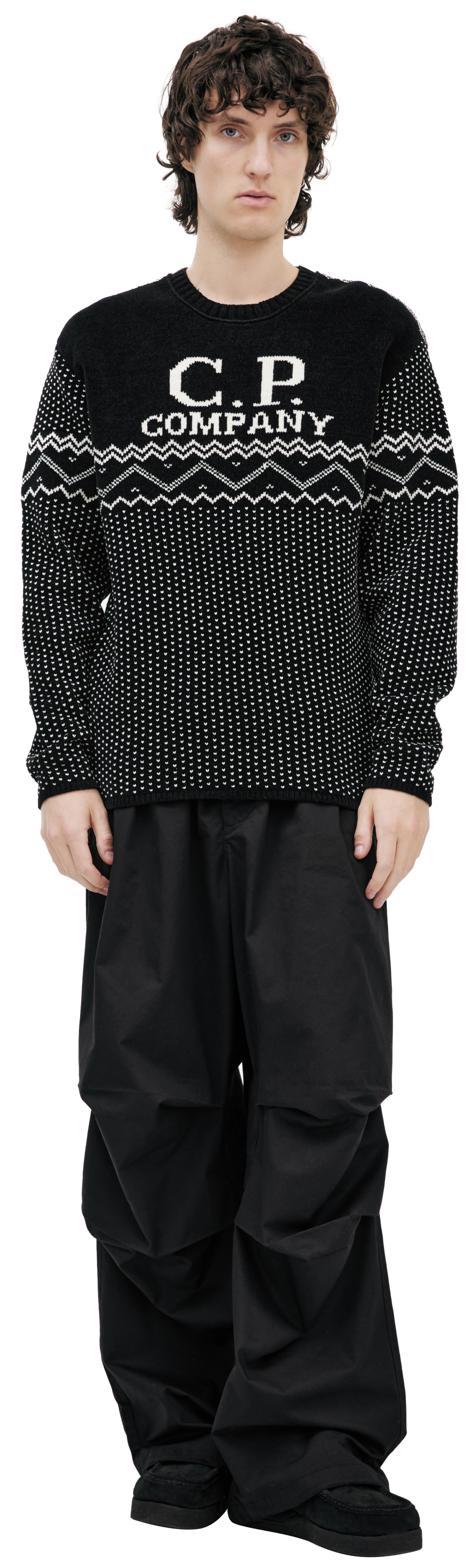 C.P. Company Хлопковый свитер с логотипом