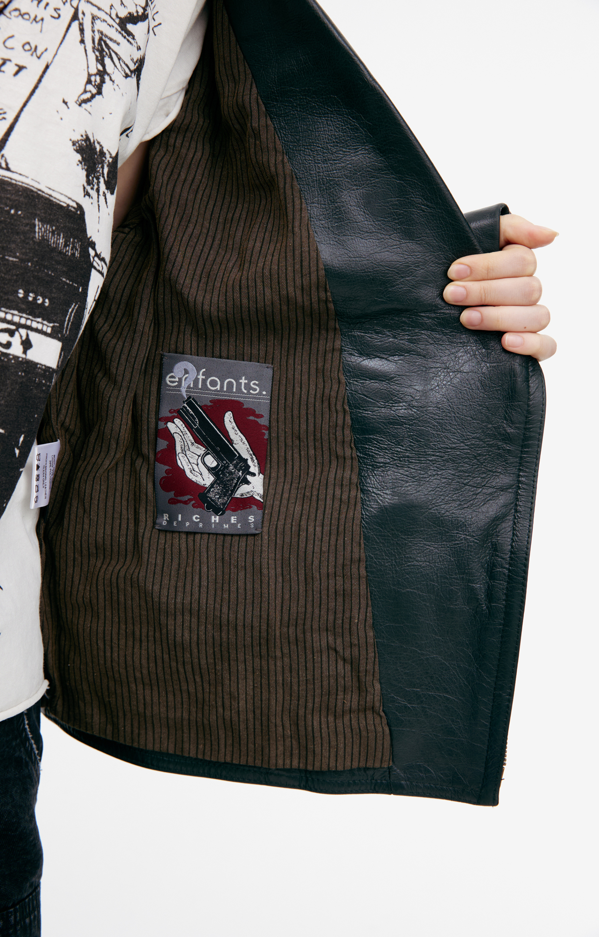 Enfants Riches Déprimés Зеленая куртка из кожи