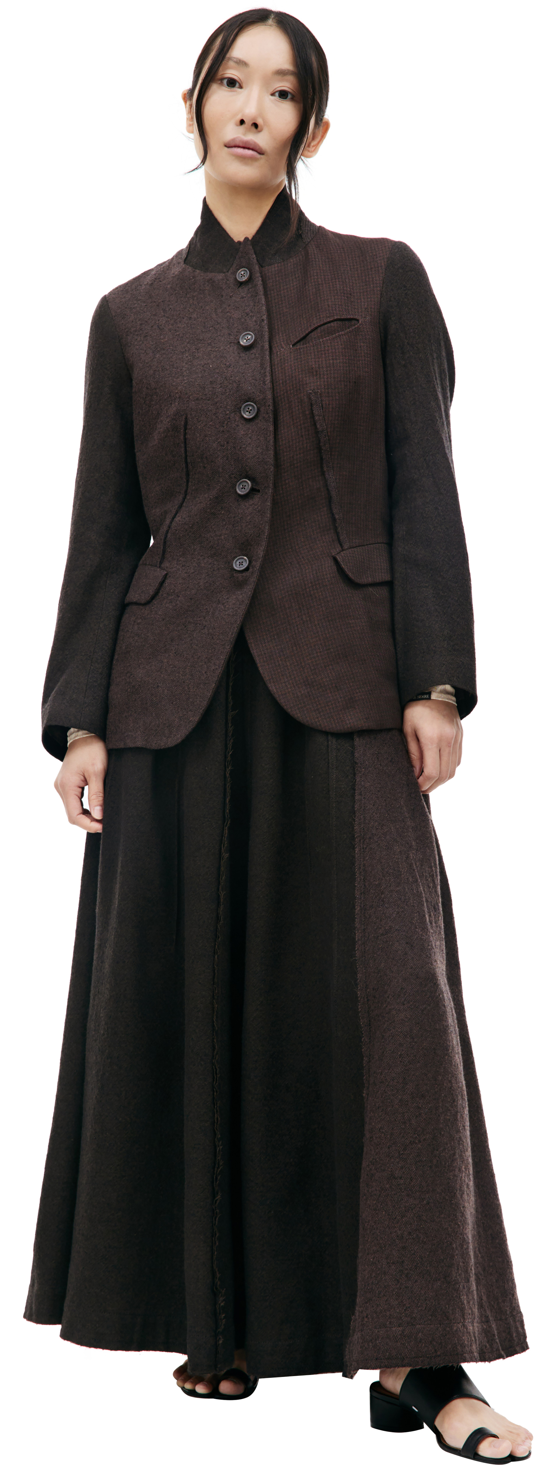 Ziggy Chen Комбинированный жакет с воротником-стойкой