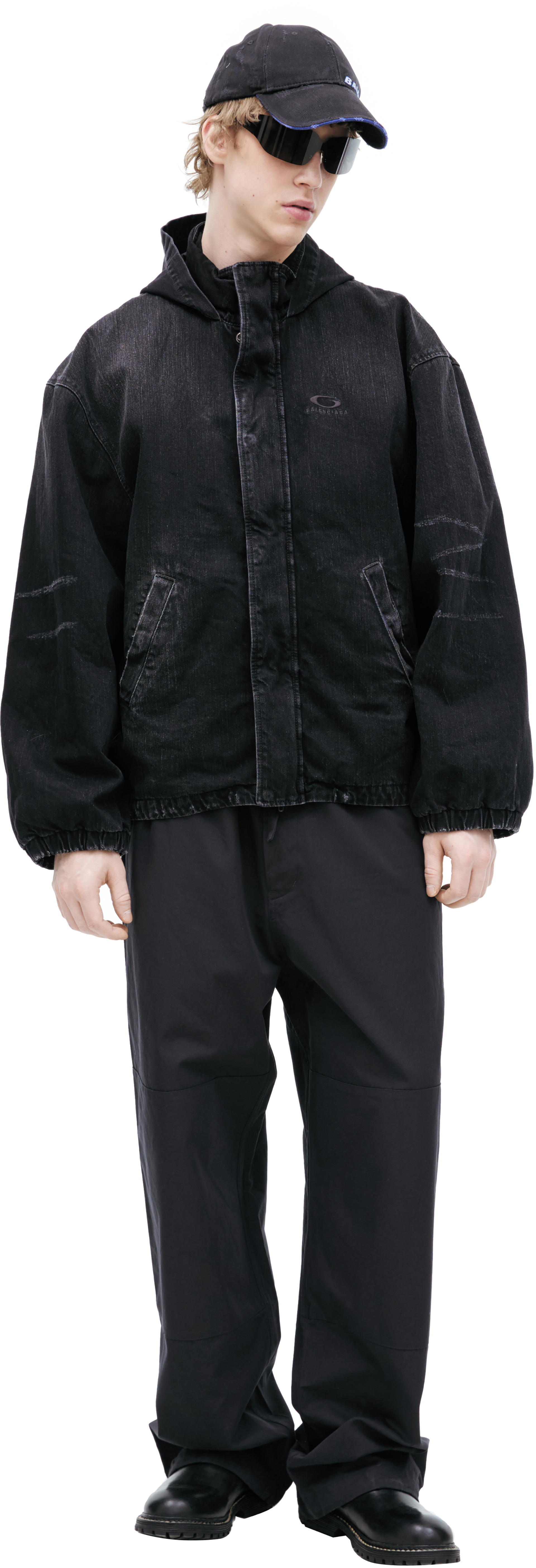 Balenciaga Черная куртка с логотипом