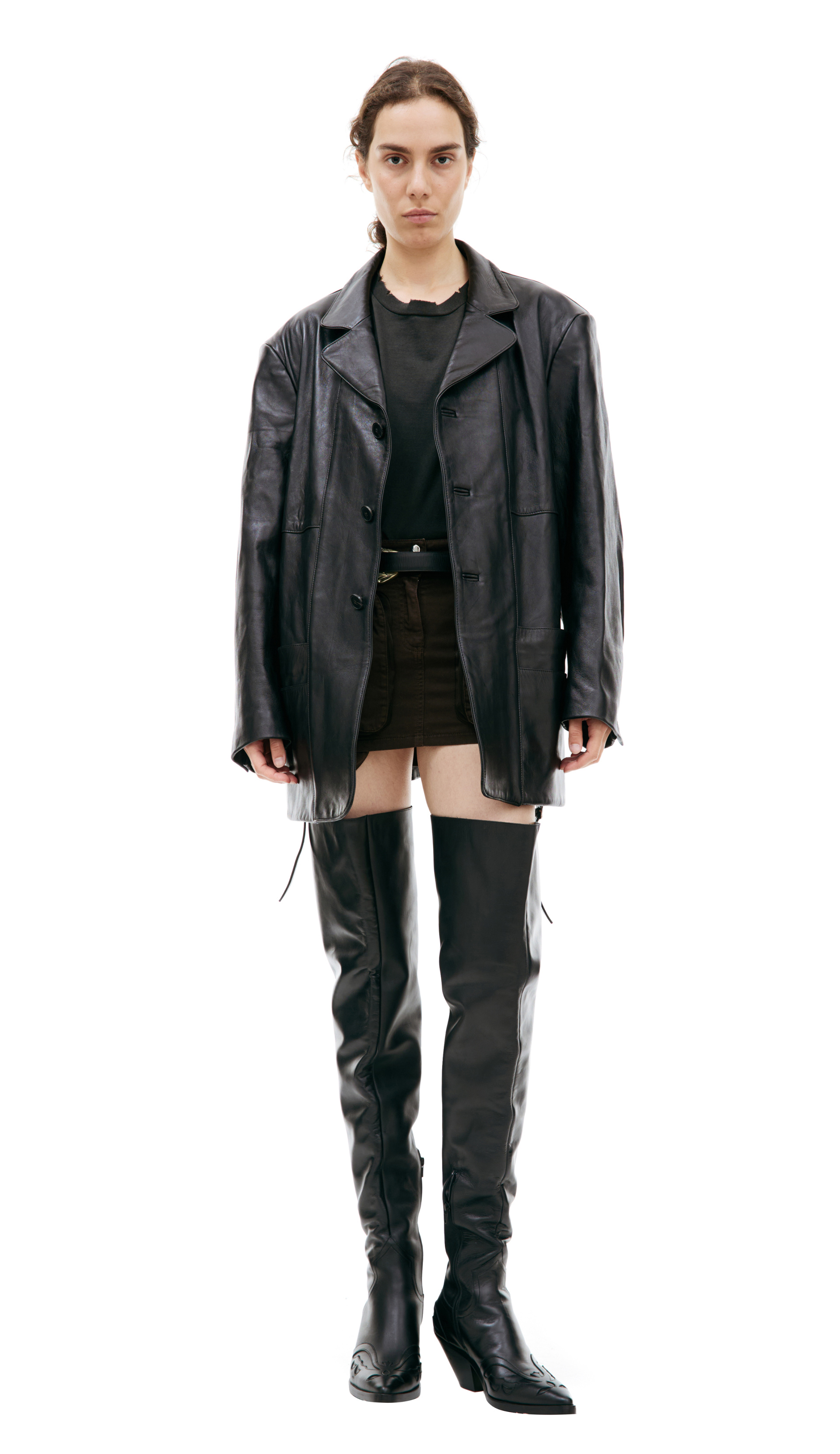 Enfants Riches Déprimés Кожаные ботфорты с ремнем