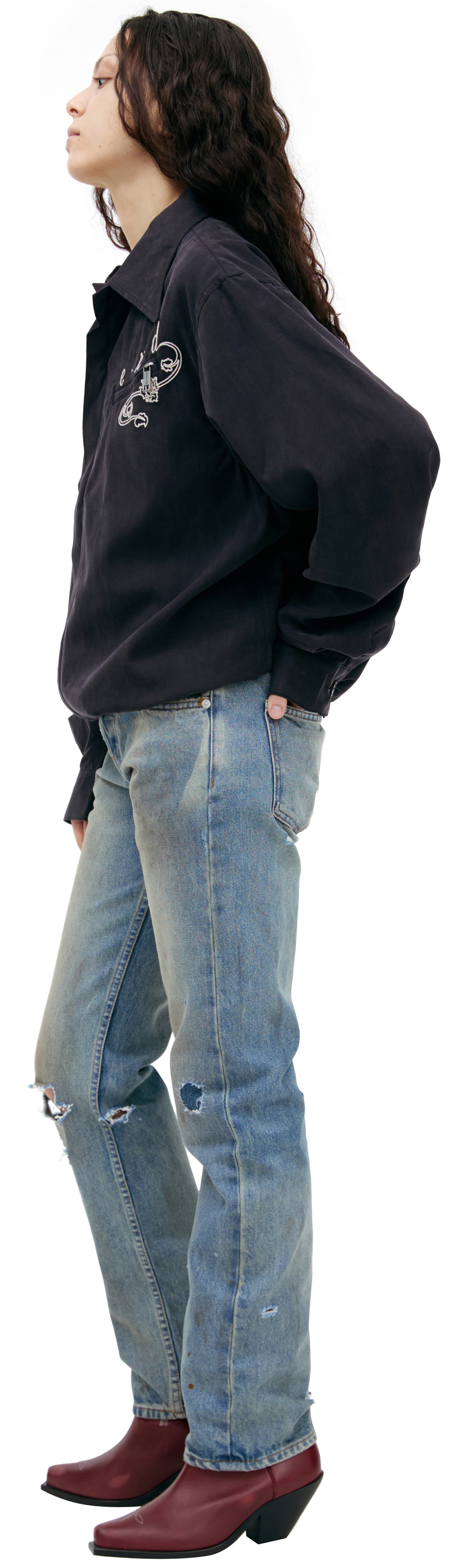 Enfants Riches Déprimés Черная куртка с вышивкой