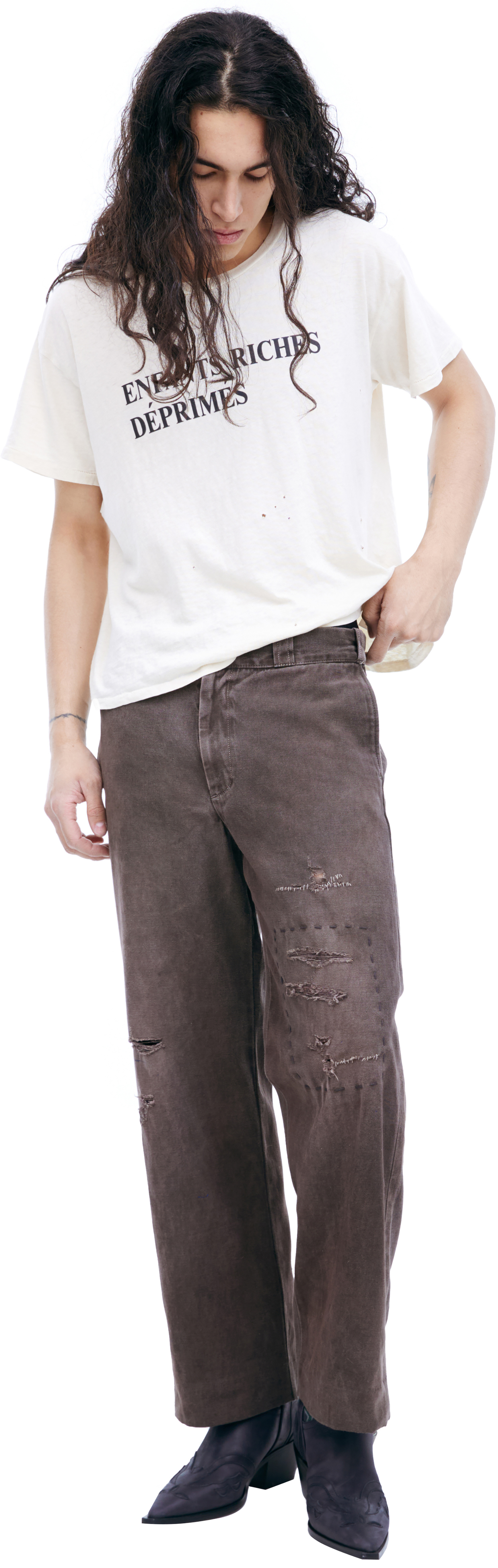 Enfants Riches Déprimés Брюки из хлопка и льна