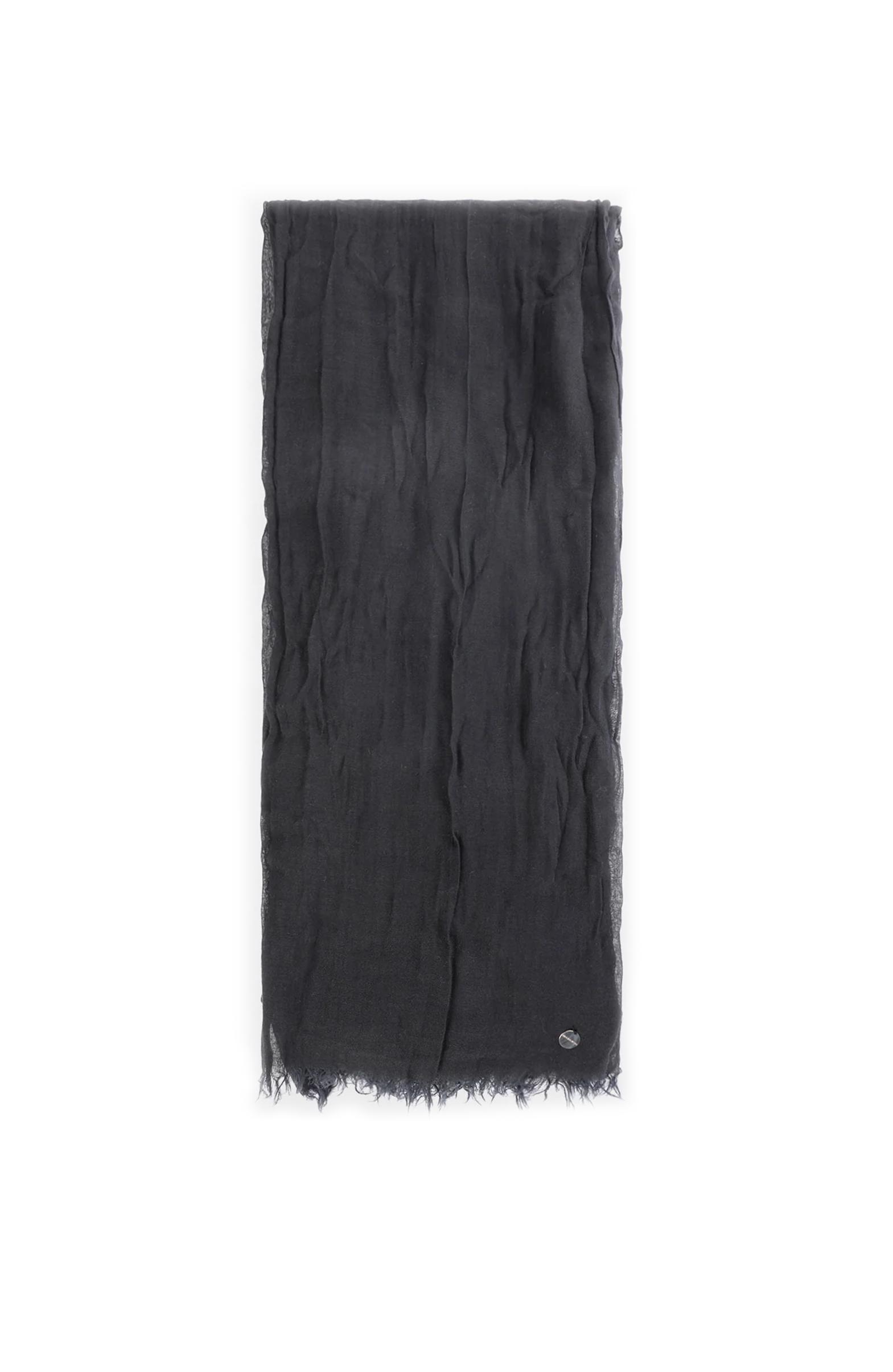 Ann Demeulemeester Черный шарф с бахрамой