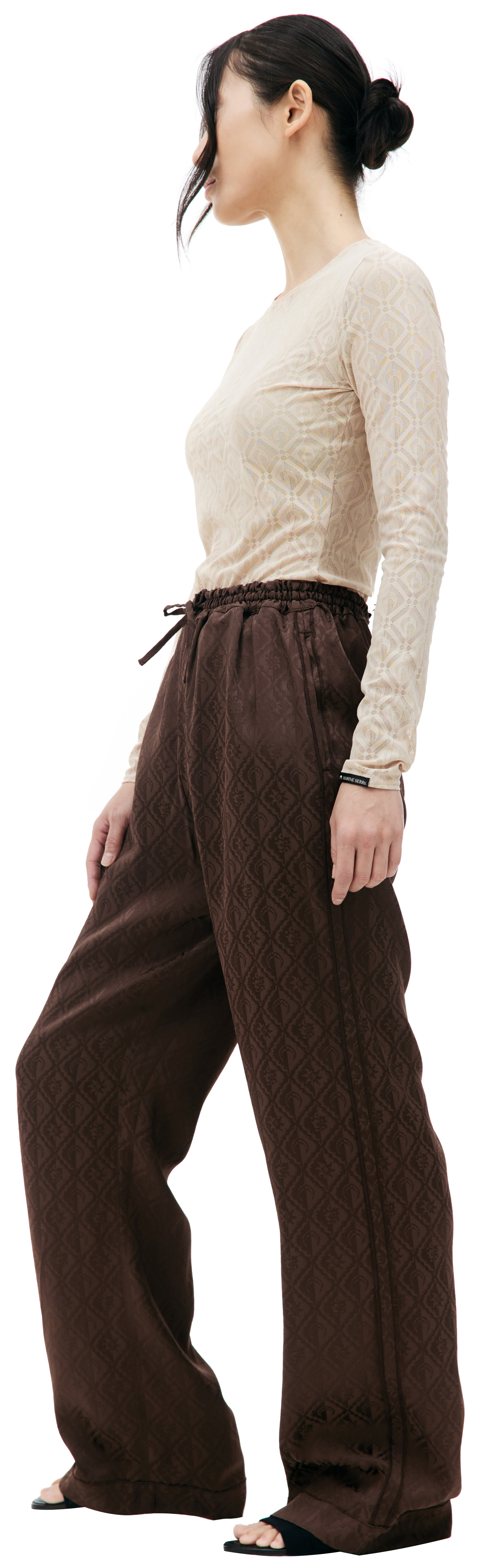 MARINE SERRE Прямые брюки на резинке