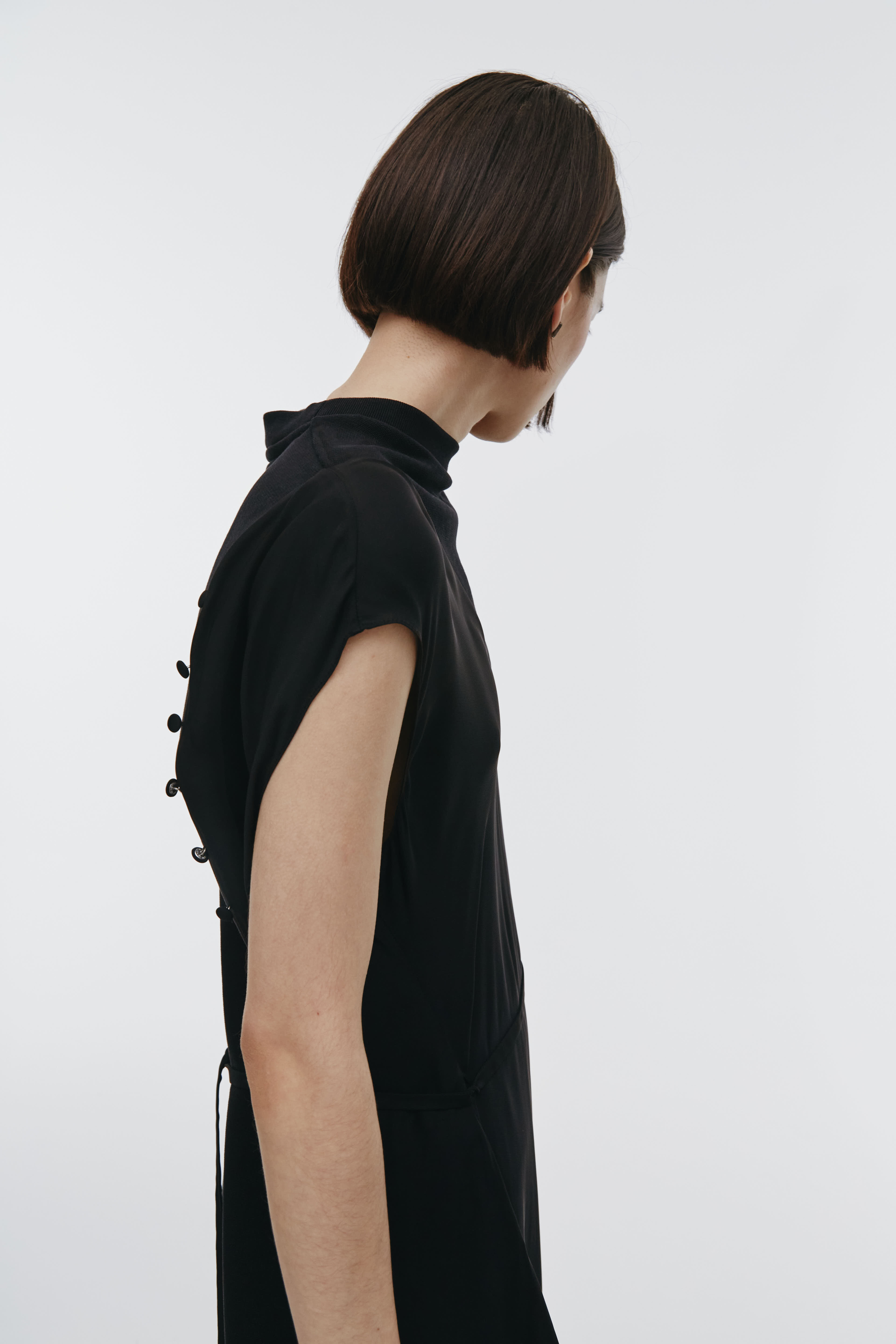 VETEMENTS Черное платье без рукавов с поясом