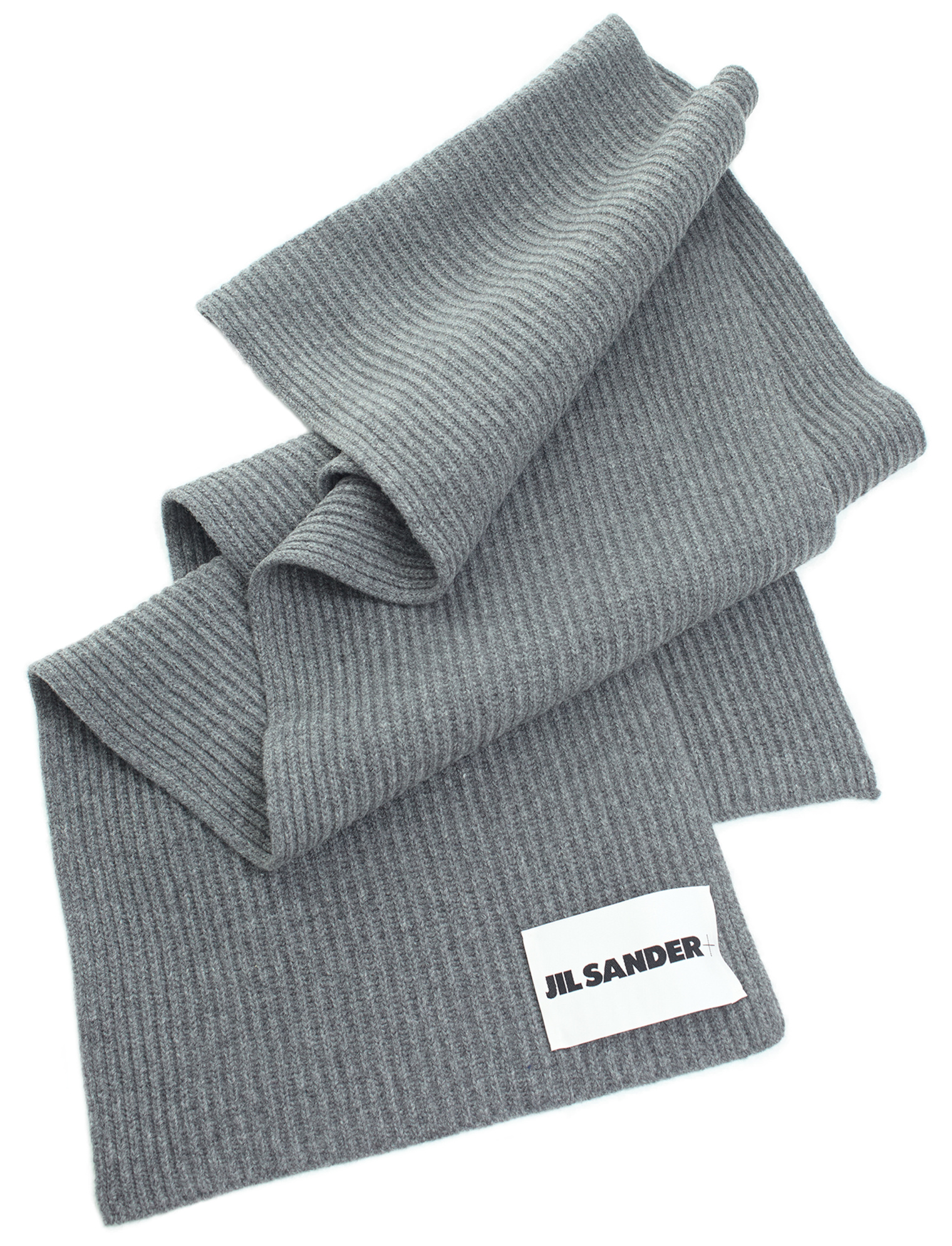 Jil Sander Вязаный шарф с патчем