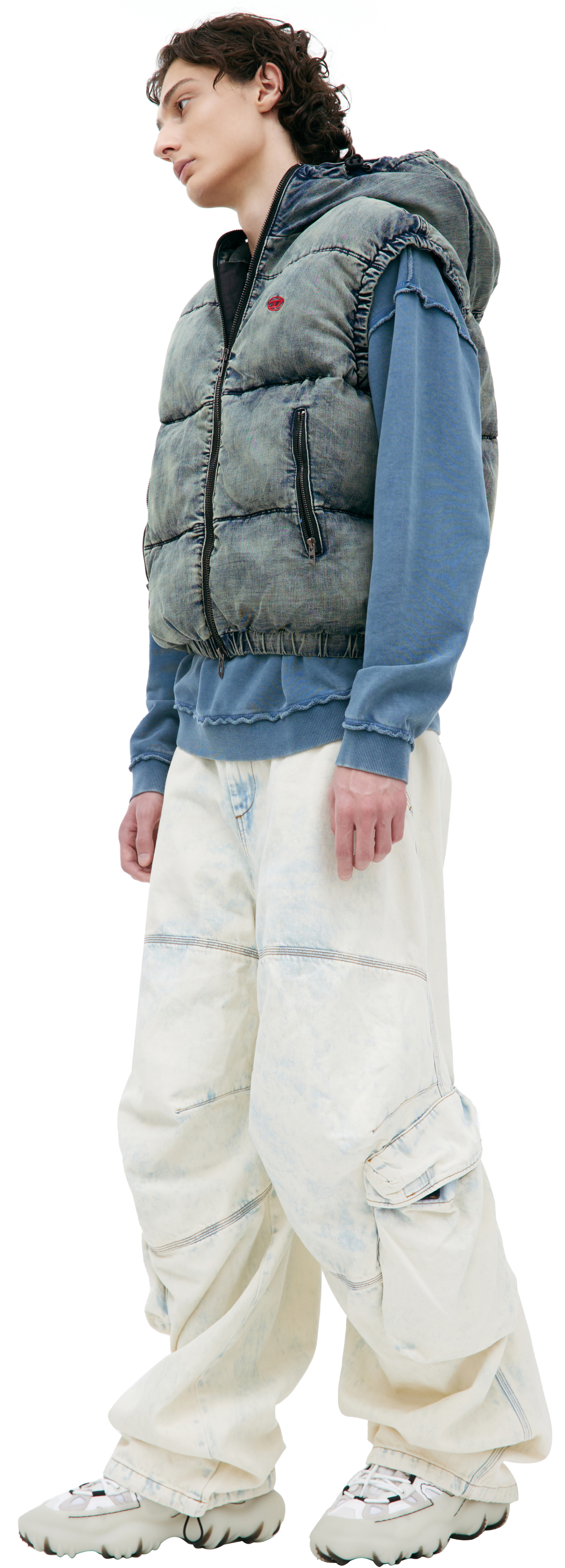 Diesel Пуховый жилет с монопринтом