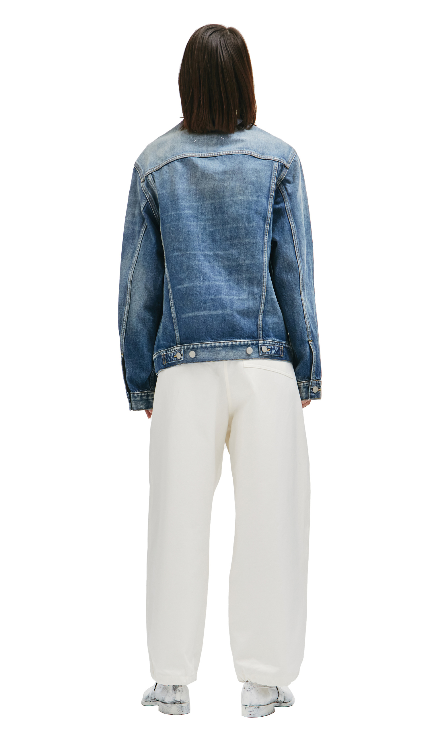 Maison Margiela Синяя джинсовая куртка без воротника