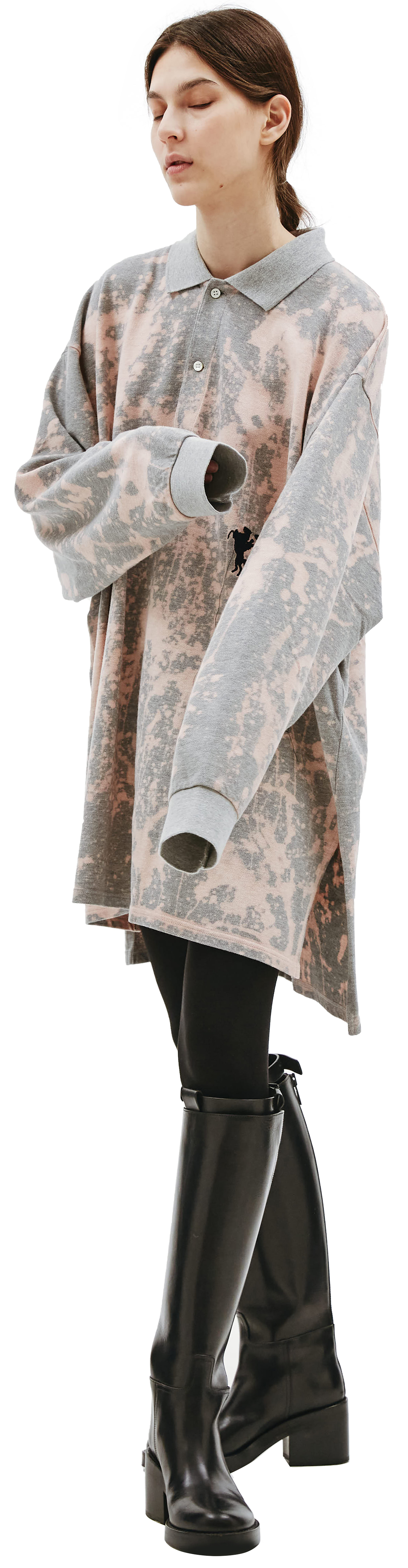 Doublet Отбеленное оверсайз поло