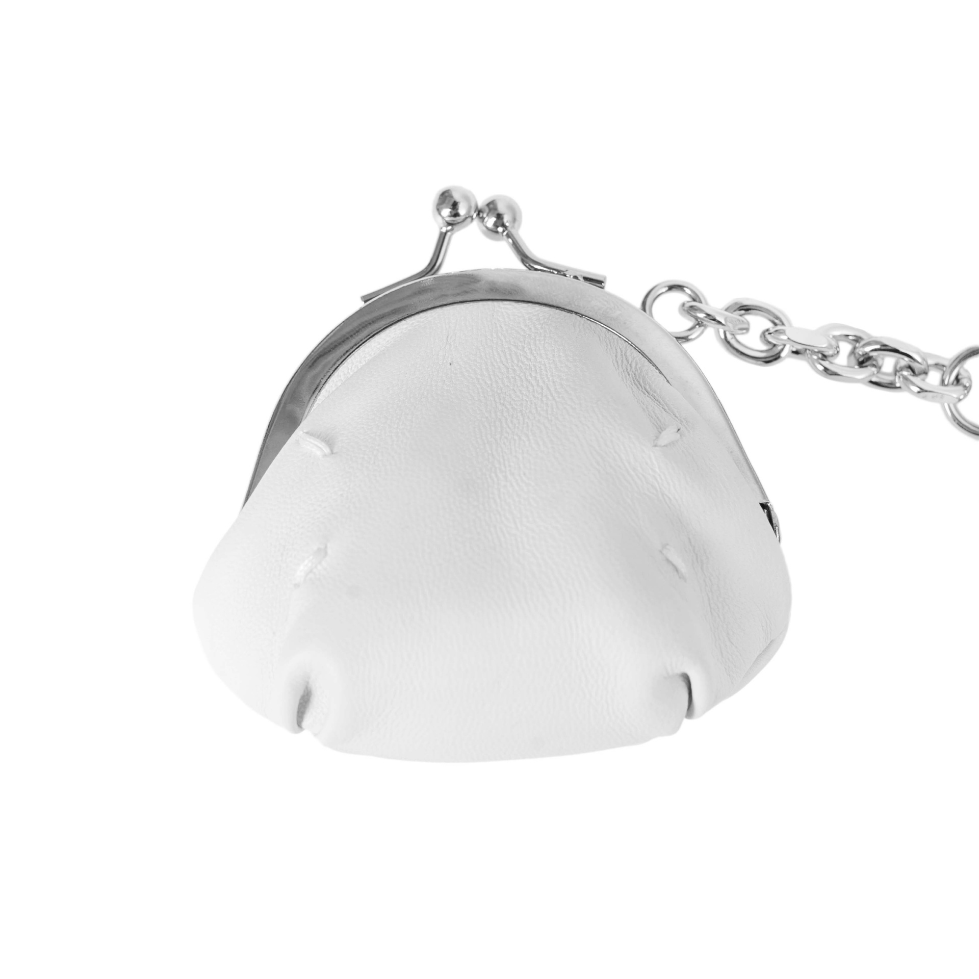 Maison Margiela Белый кожаный кошелек для монет