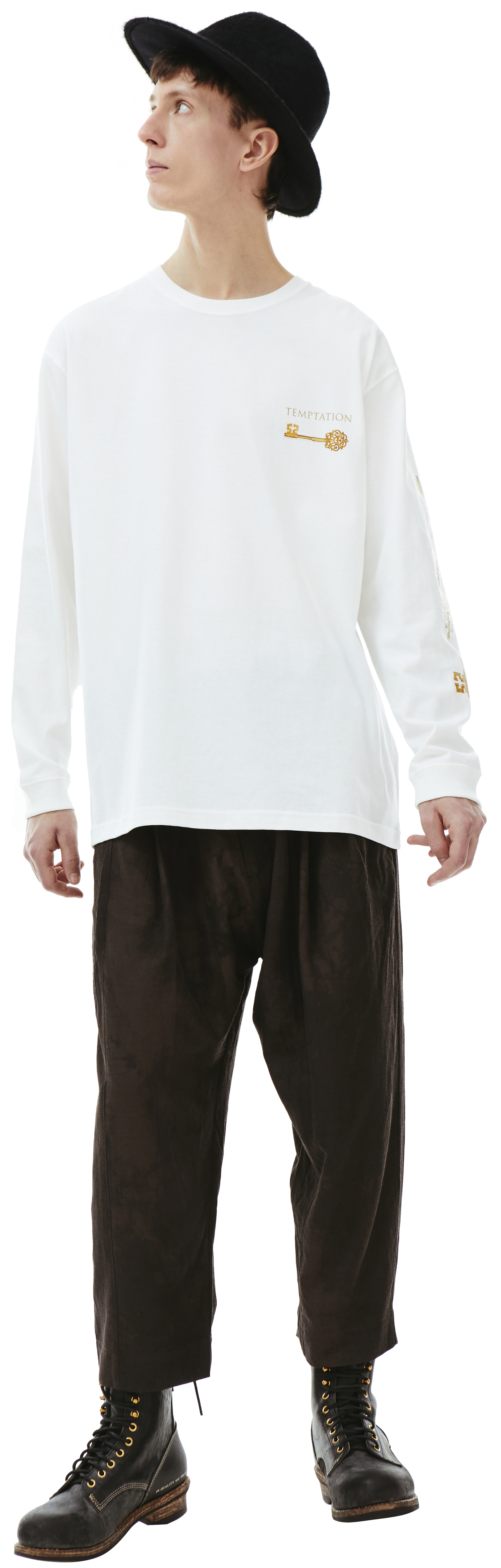 Children of the discordance Белый лонгслив с принтом