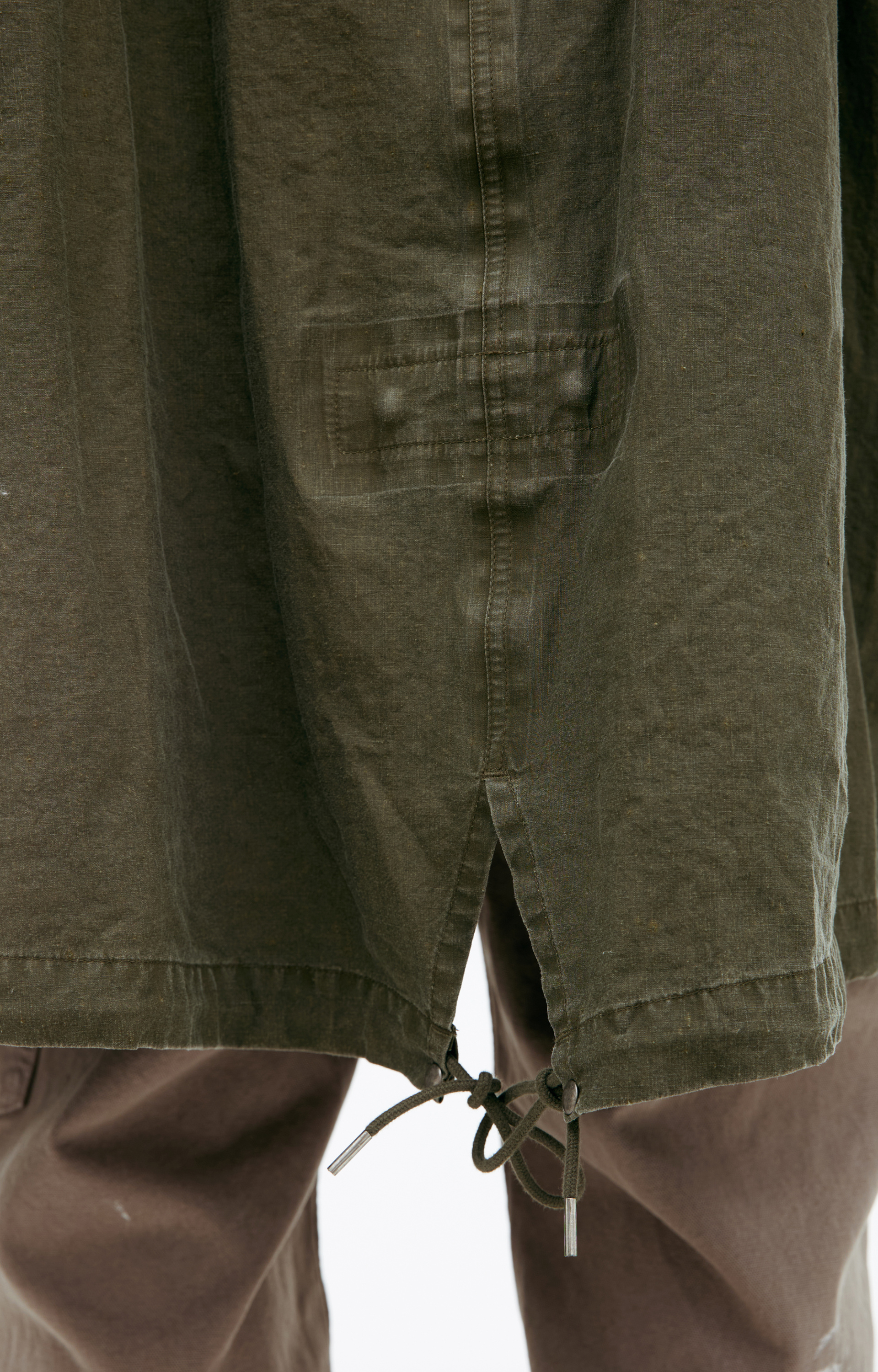 visvim Khaki parka with zipper