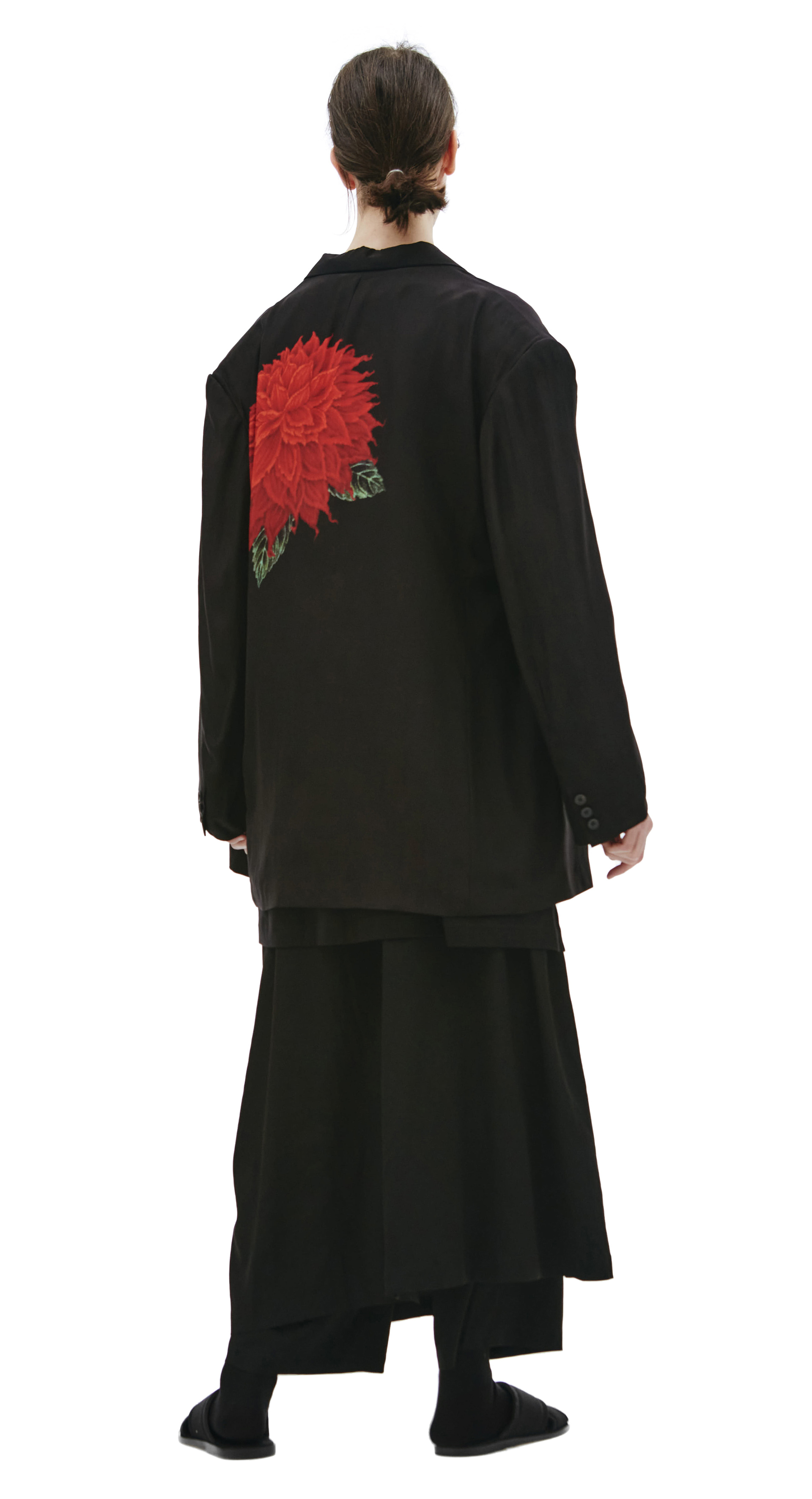 Yohji Yamamoto Оверсайз пиджак из шелка