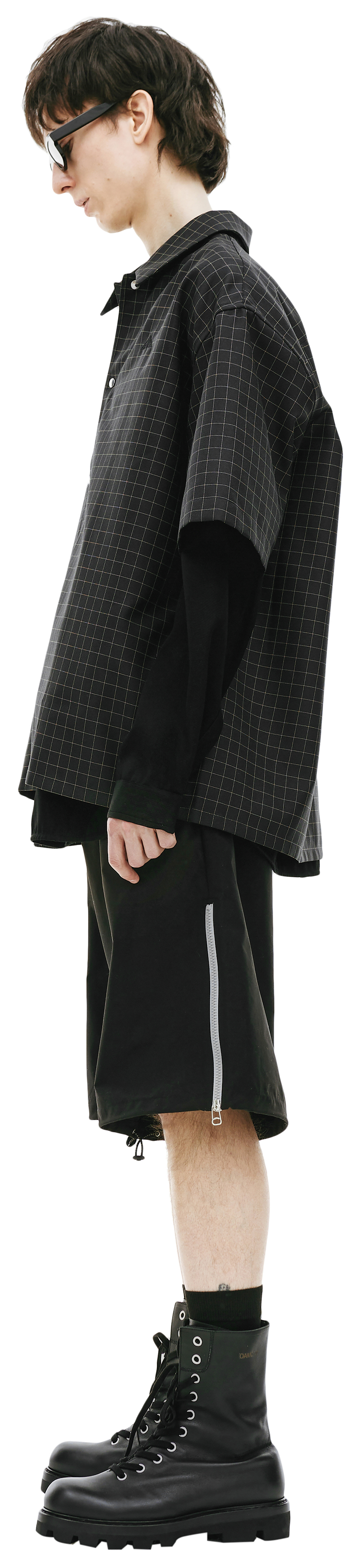 OAMC Клетчатая рубашка с коротким рукавом