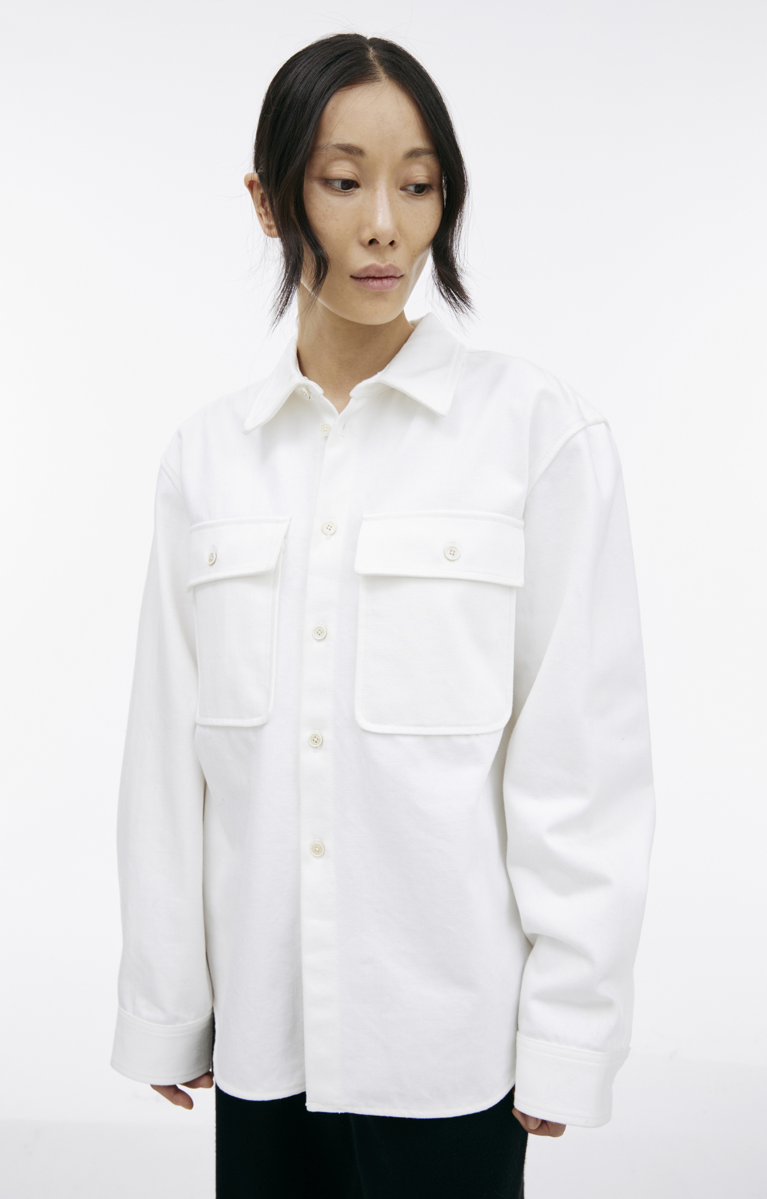 Jil Sander Джинсовая рубашка с накладными карманами
