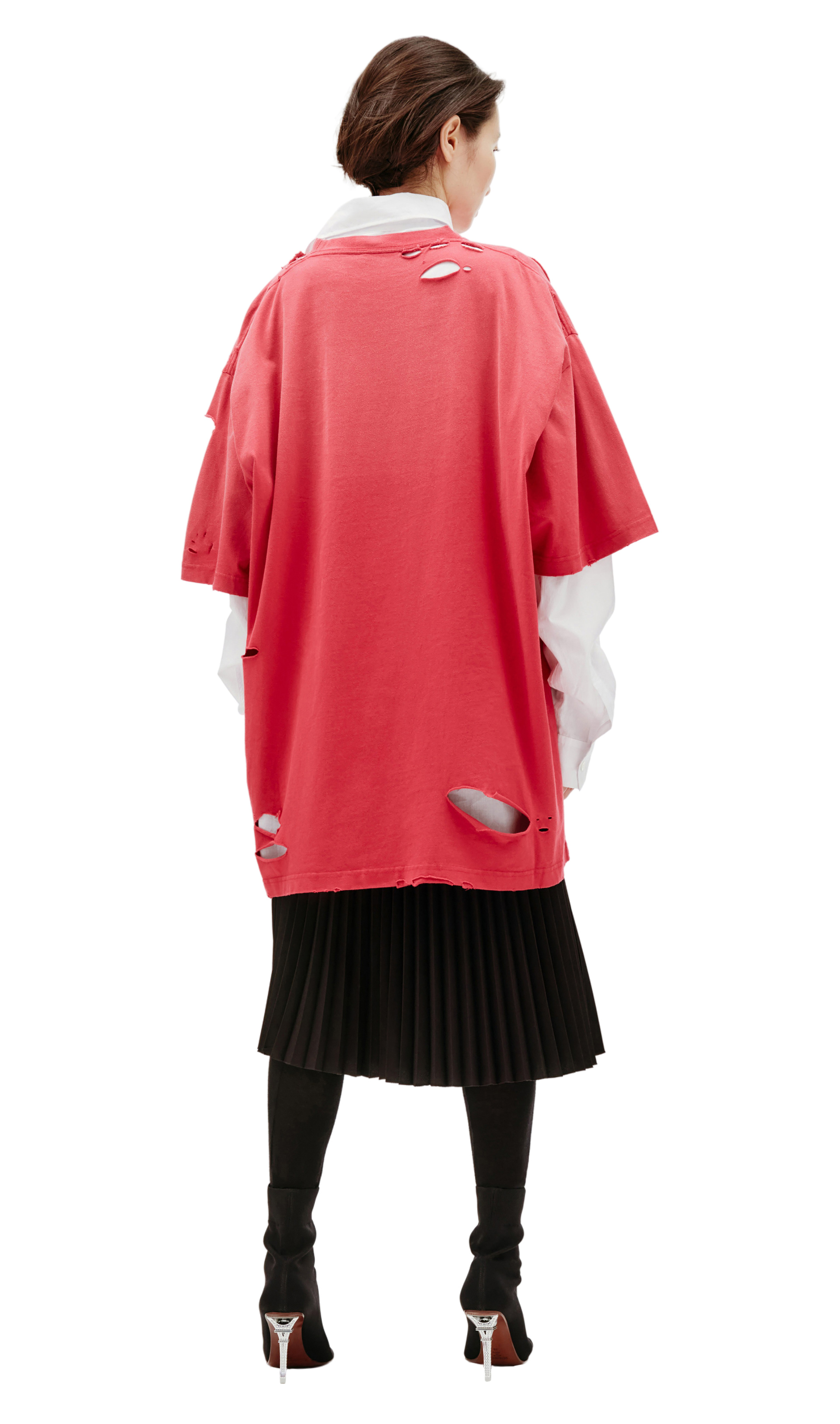 Balenciaga Розовая футболка с принтом