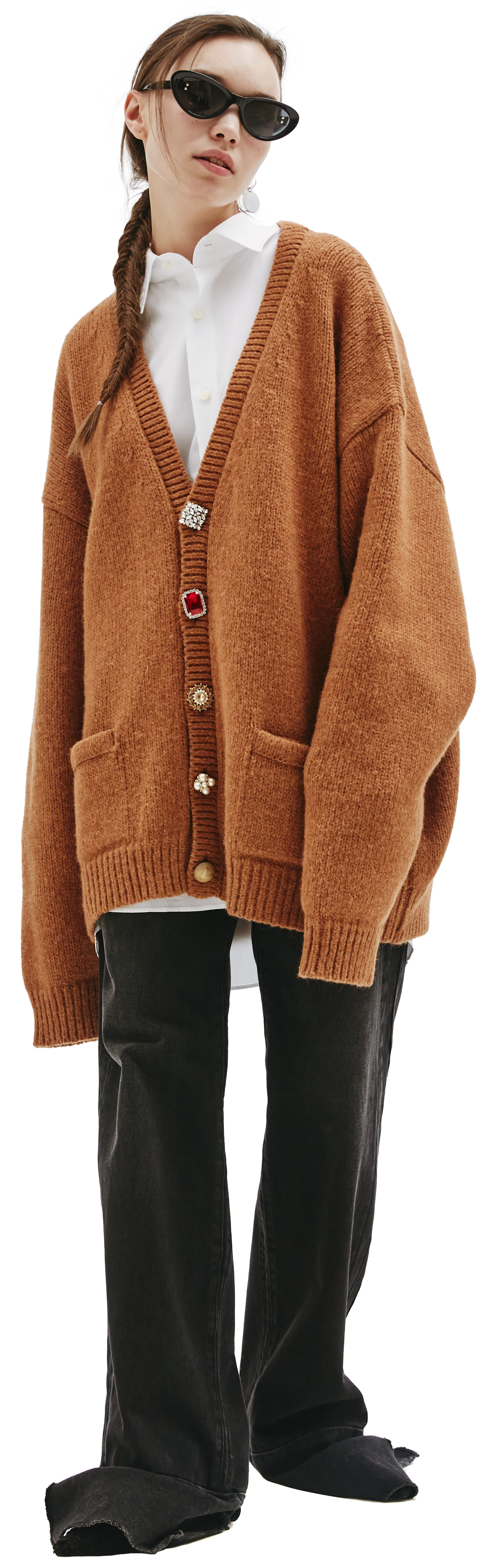 VETEMENTS Шерстяной кардиган с декоративными пуговицами