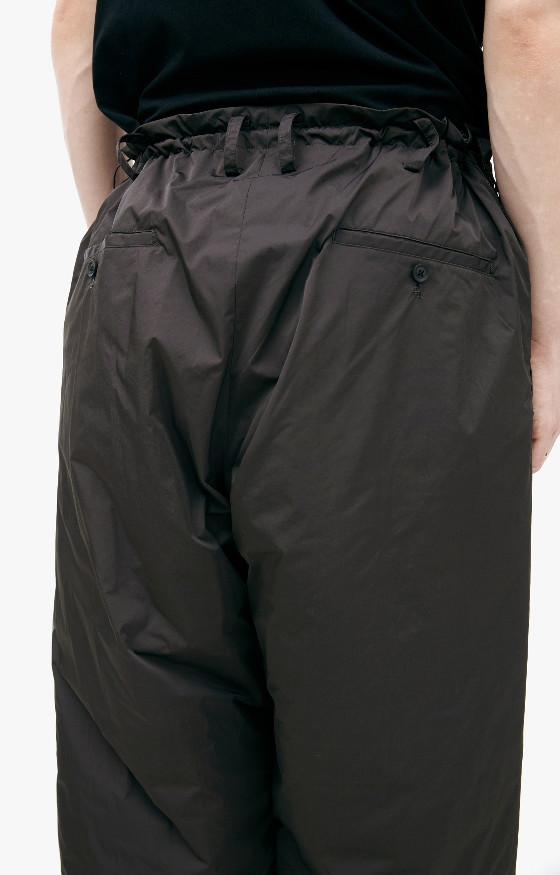 Yohji Yamamoto Черные брюки с принтом