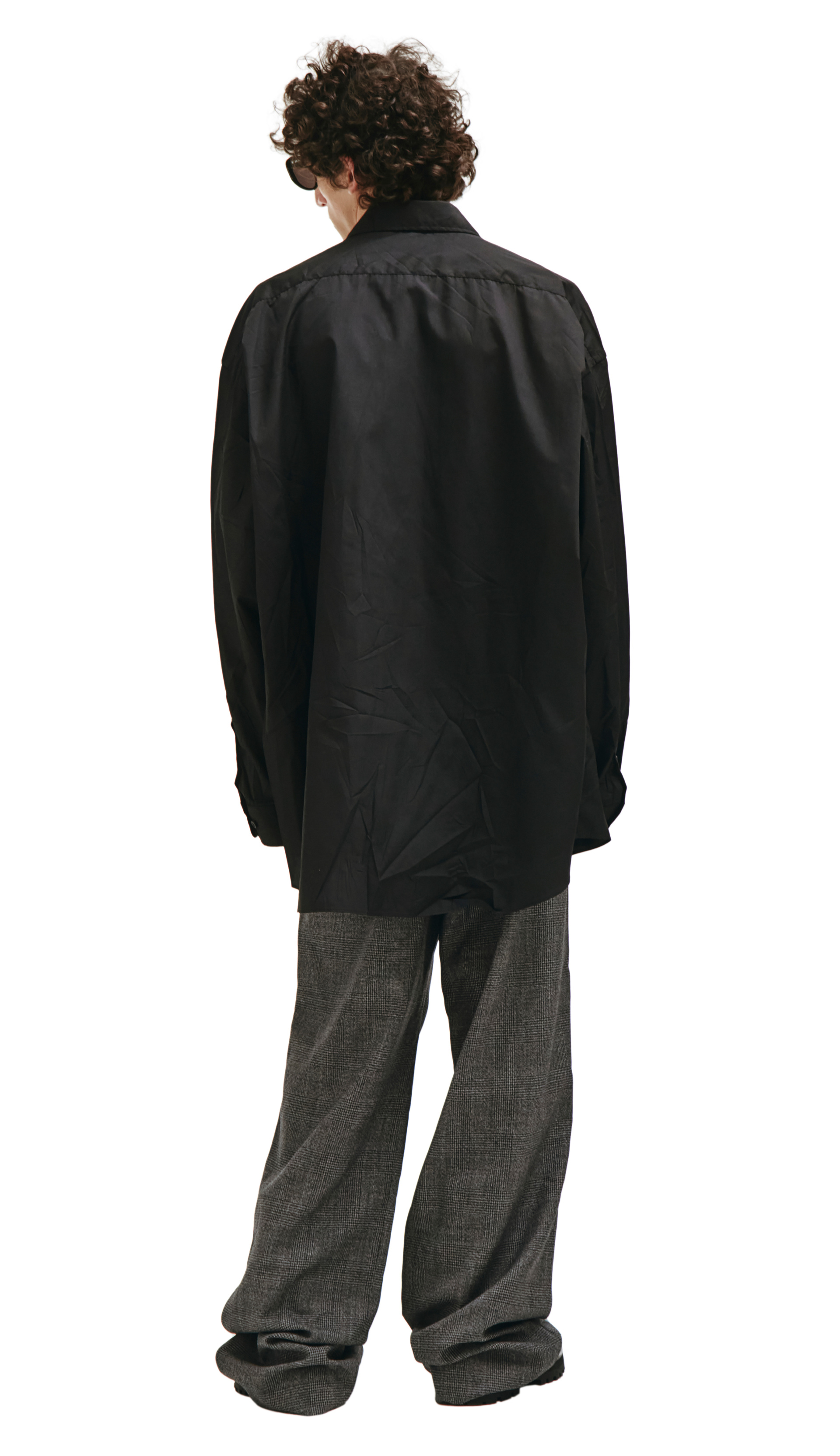 Balenciaga Черная оверсайз рубашка