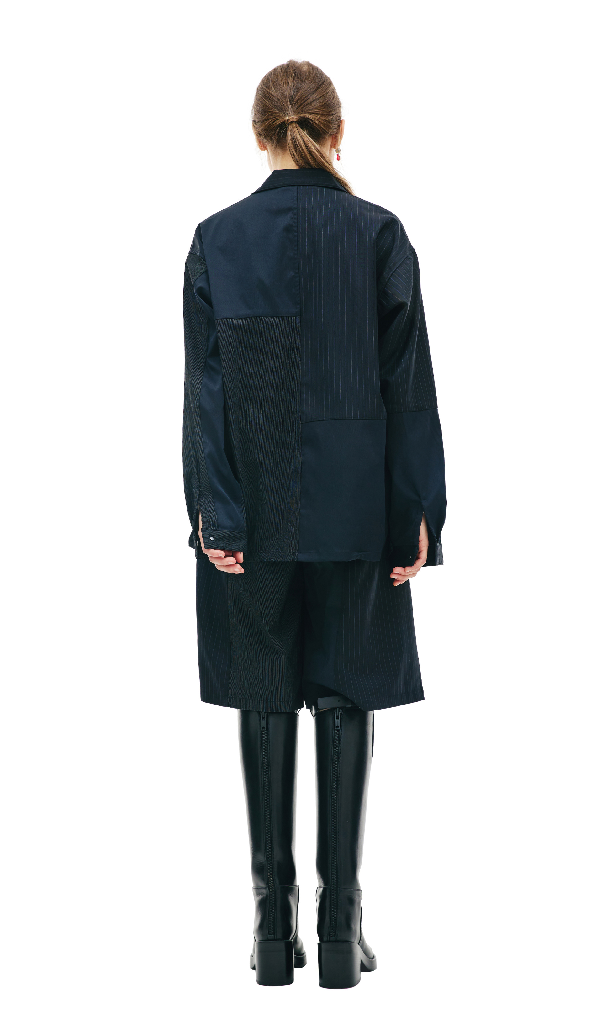 KIMMY Рубашка пэчворк в полоску