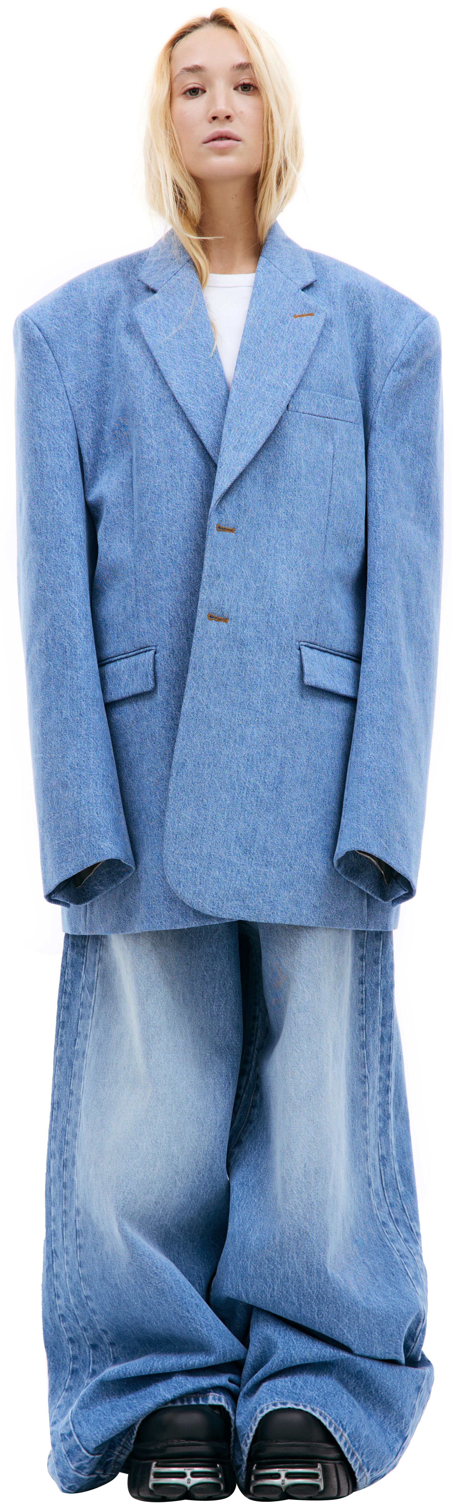 VETEMENTS Оверсайз пиджак из денима